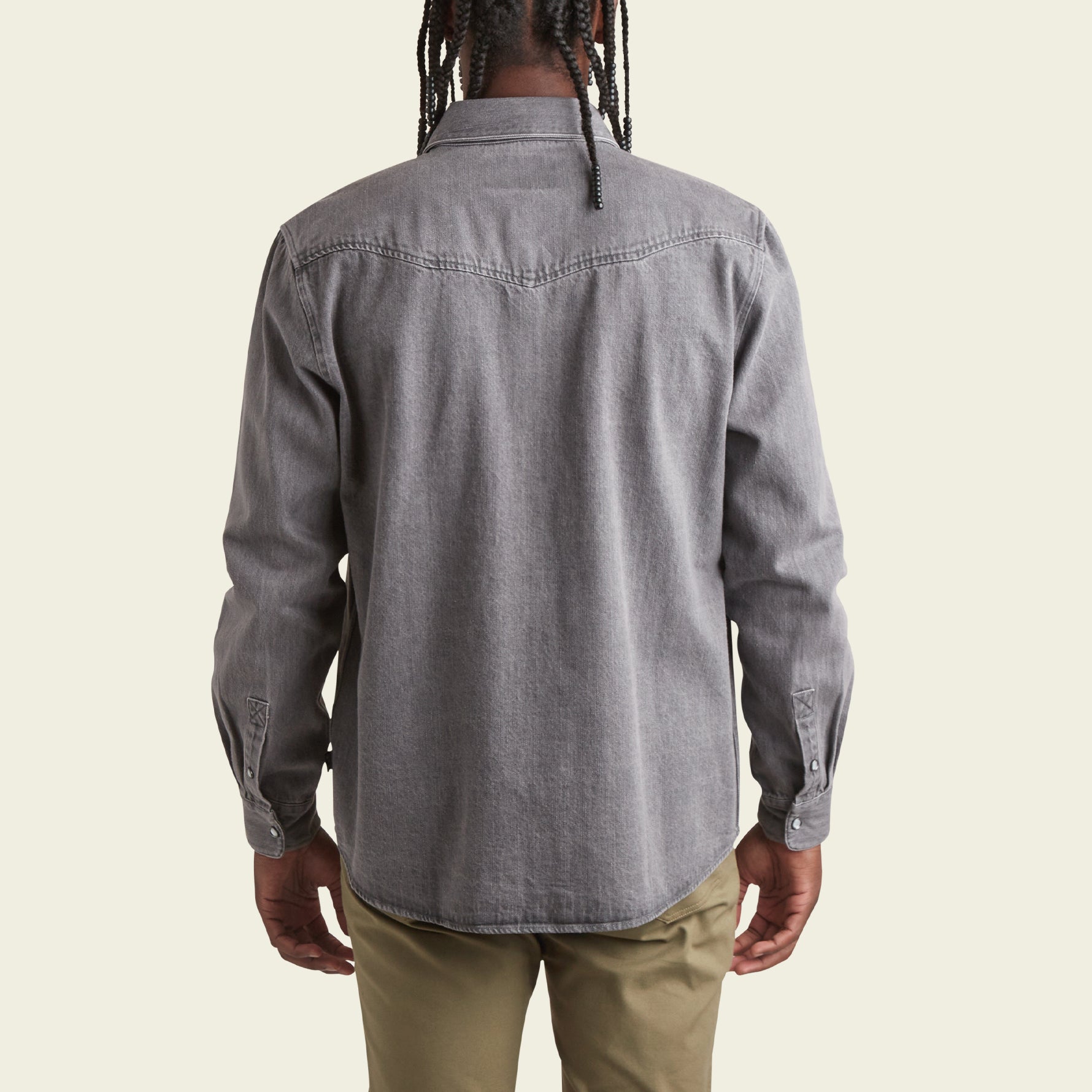 Dust Up Denim Snapshirt, Jovi Grey Wash