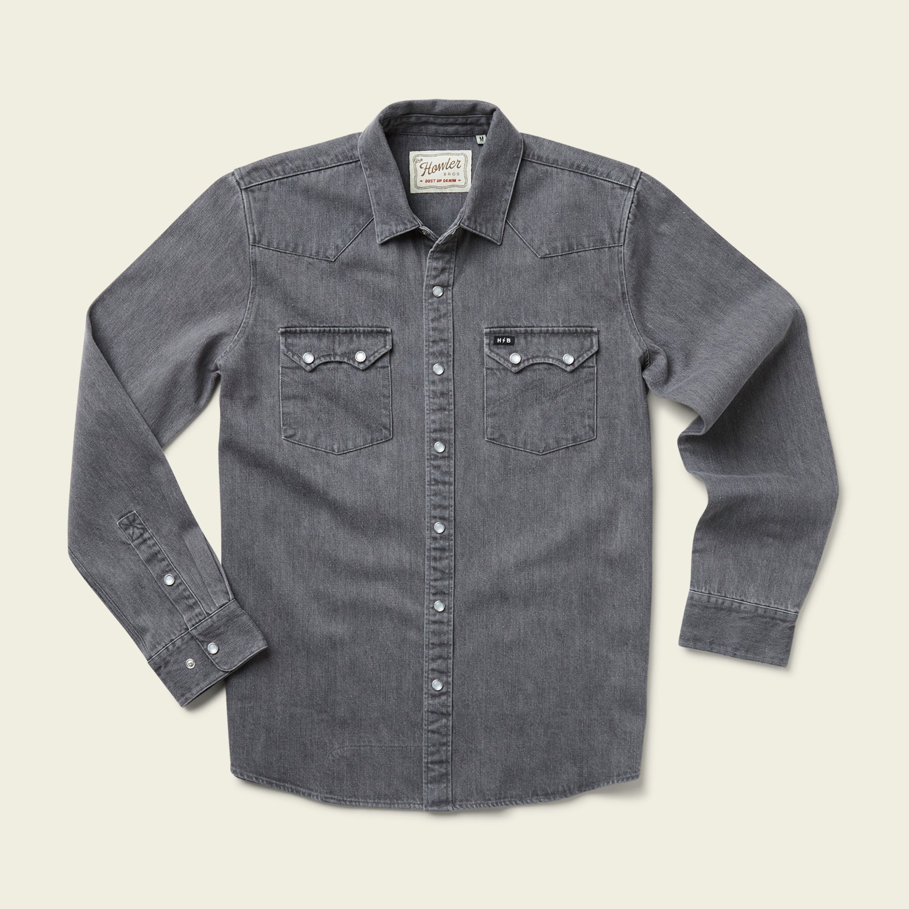 Dust Up Denim Snapshirt, Jovi Grey Wash
