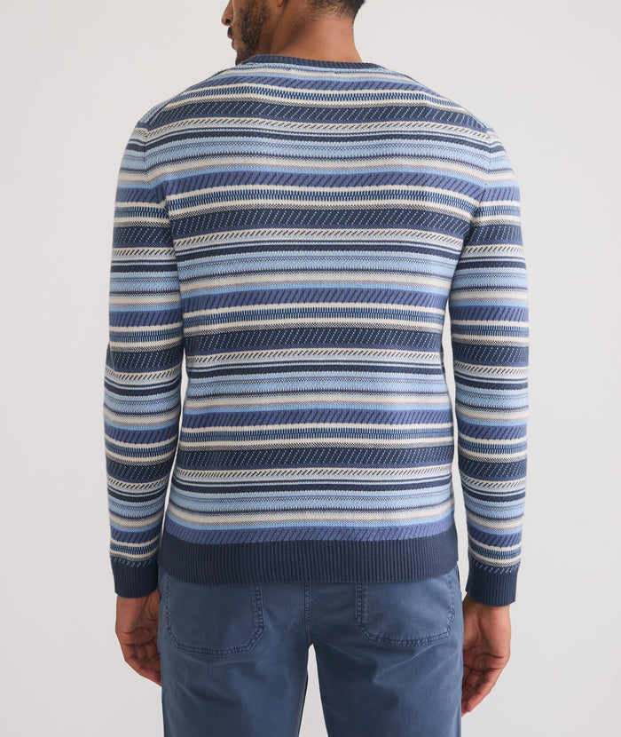 Reed Knit Jacquard Crew Sweater
