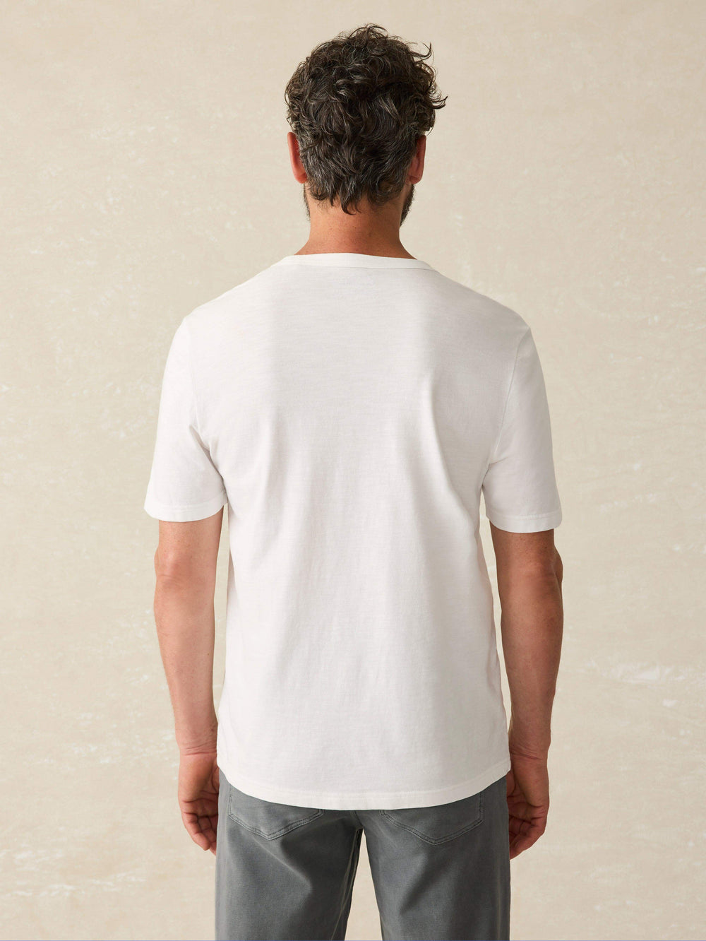 Short Sleeve Sunwashed Pocket Tee White