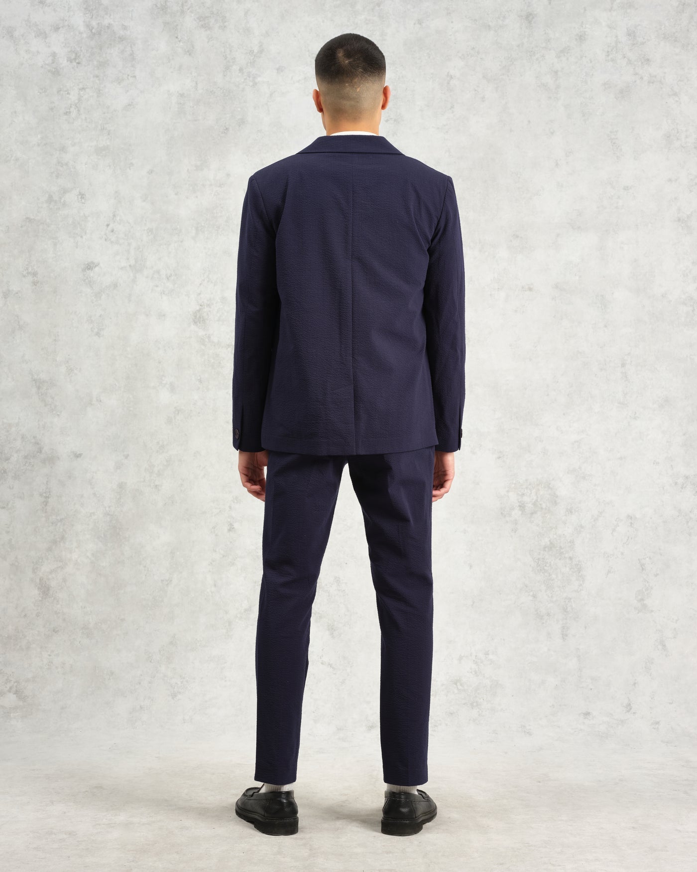 Fintry Seersucker Blazer Navy