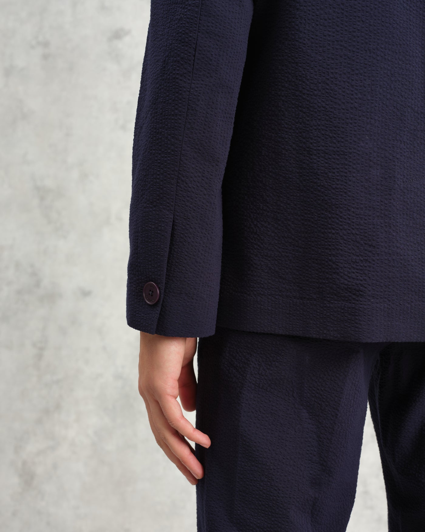 Fintry Seersucker Blazer Navy