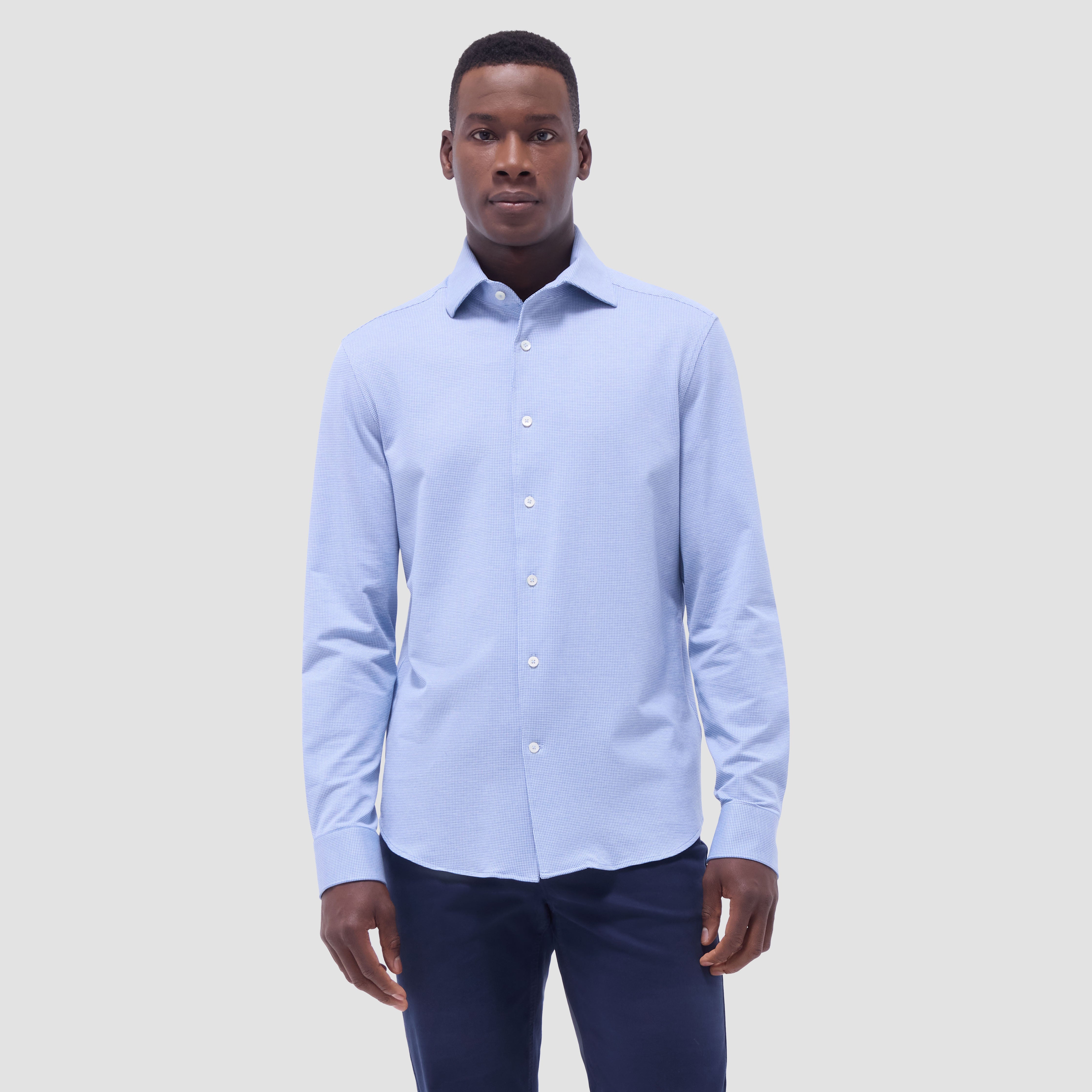 OOOHCotton Devon Long Sleeve Shirt Classic Blue