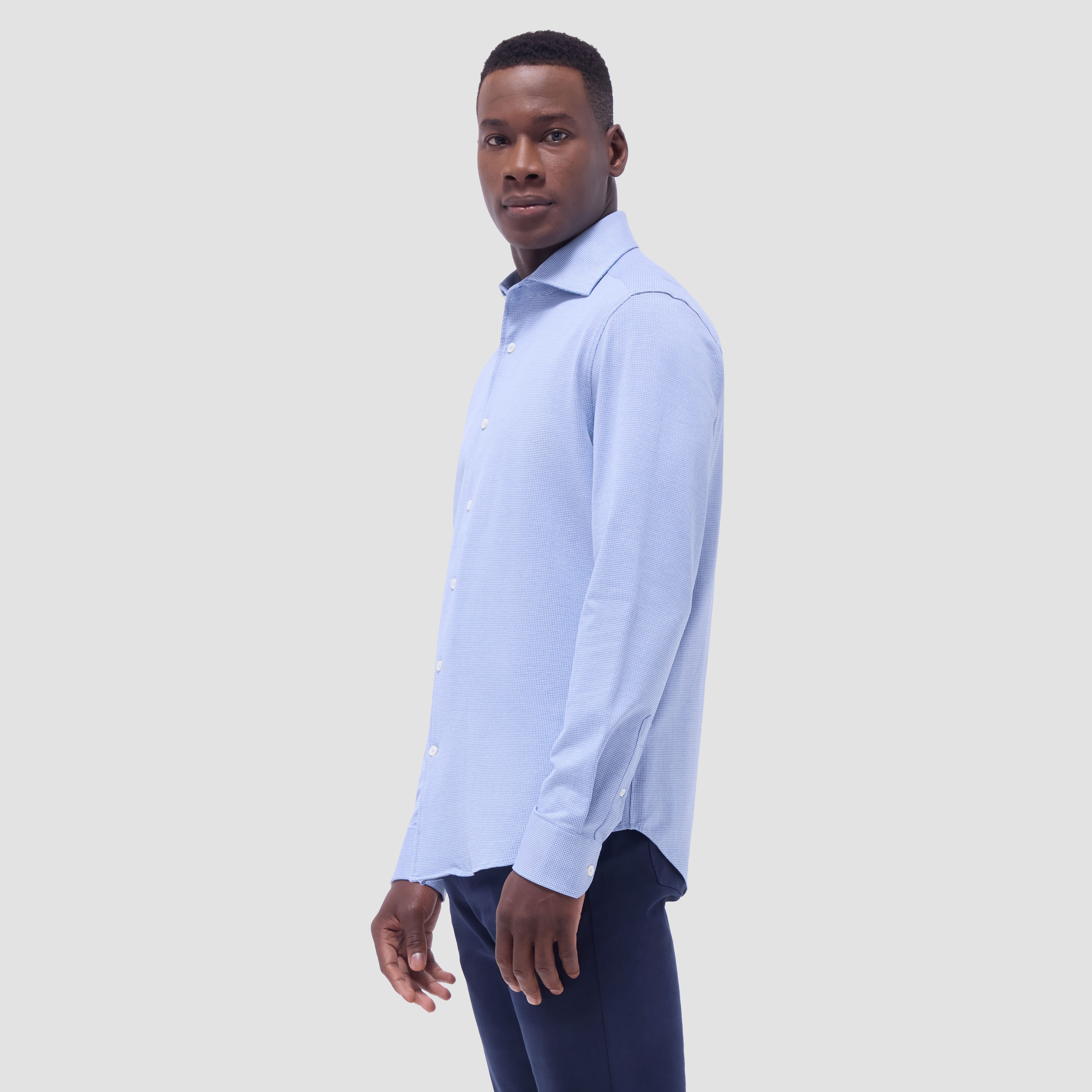 OOOHCotton Devon Long Sleeve Shirt Classic Blue