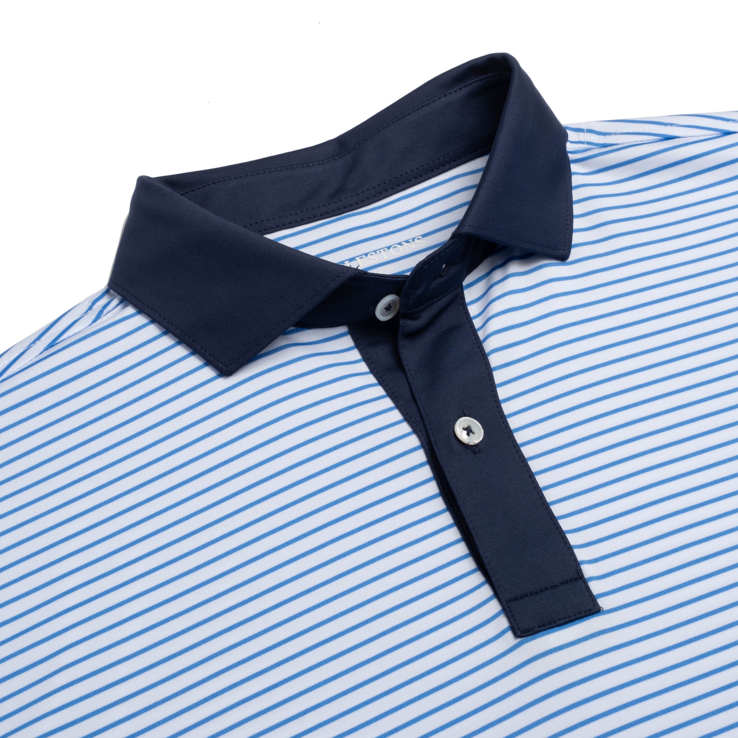 The Preston Contrast Collar Performance Polo Sonic