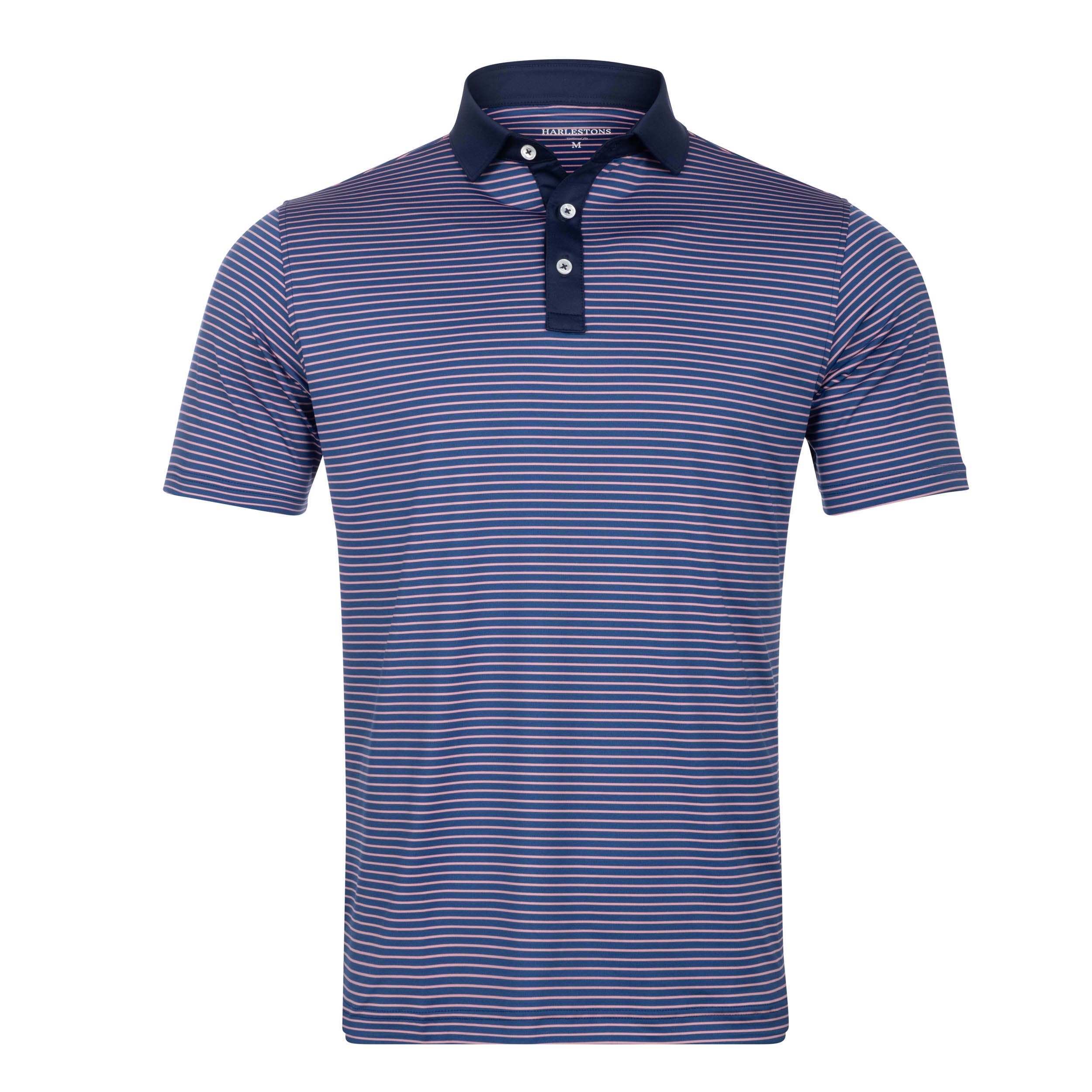 The Preston Contrast Collar Performance Polo Beaufain Blue/Atlantic