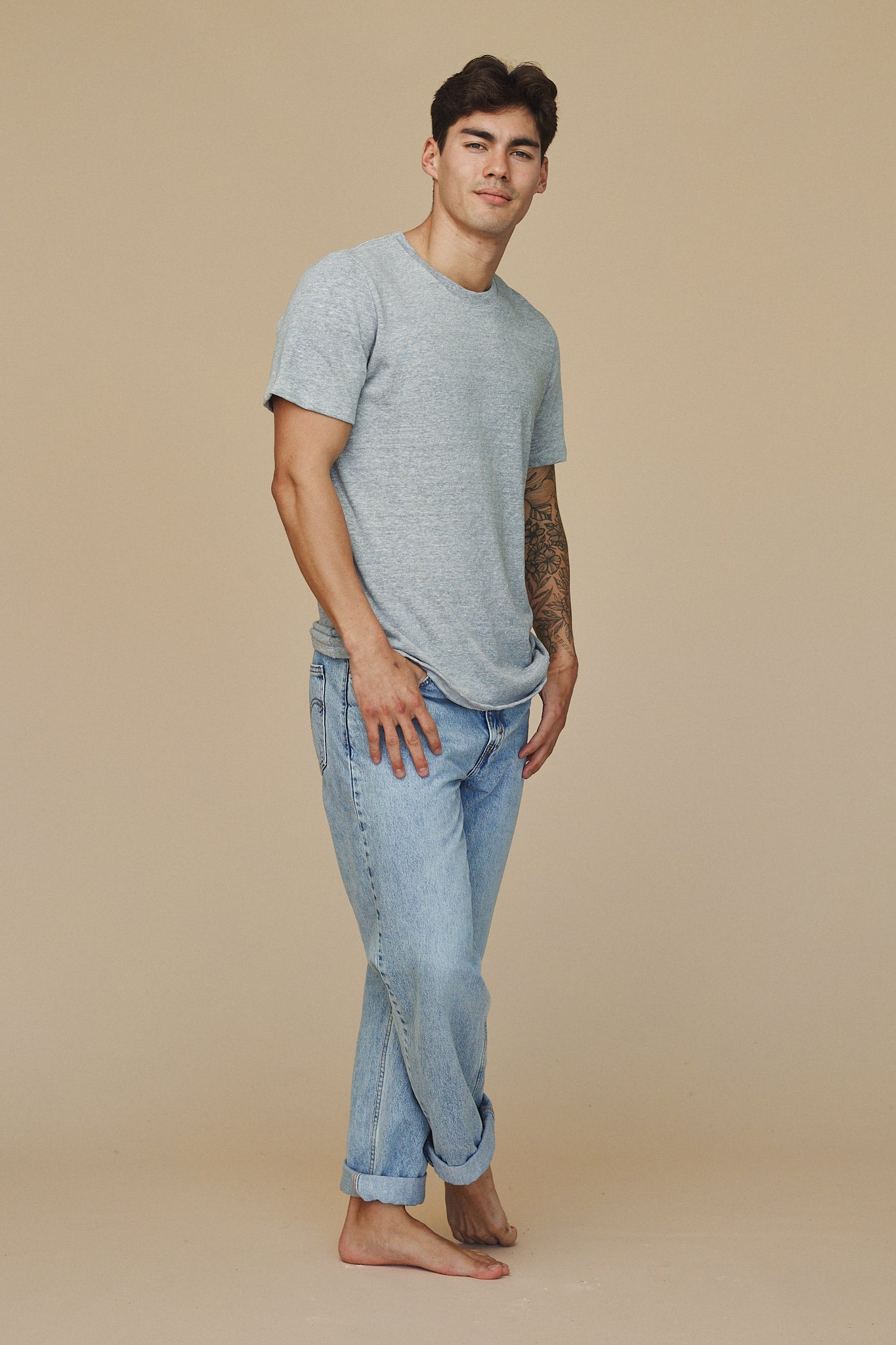 Short Sleeve Baja Tee Athletic Grey