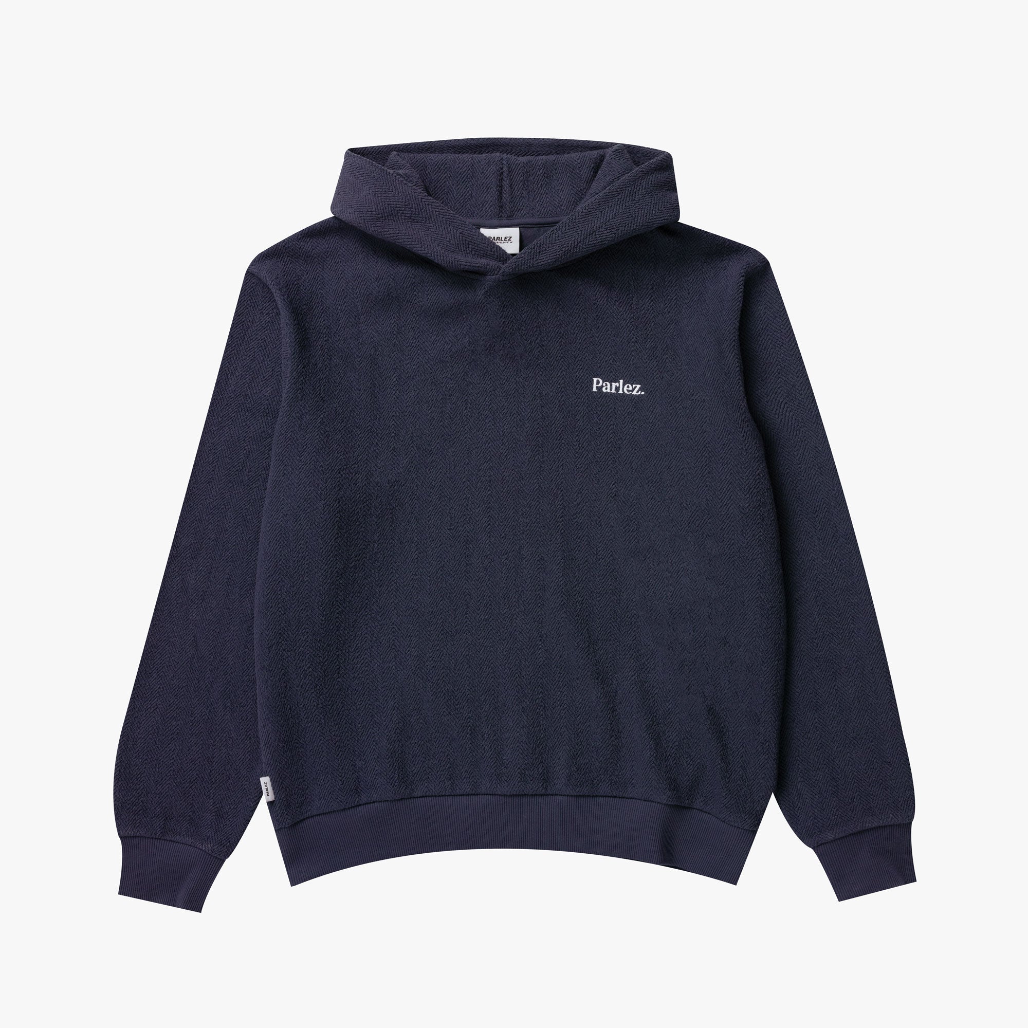 Millington Herringbone Hoodie Midnight