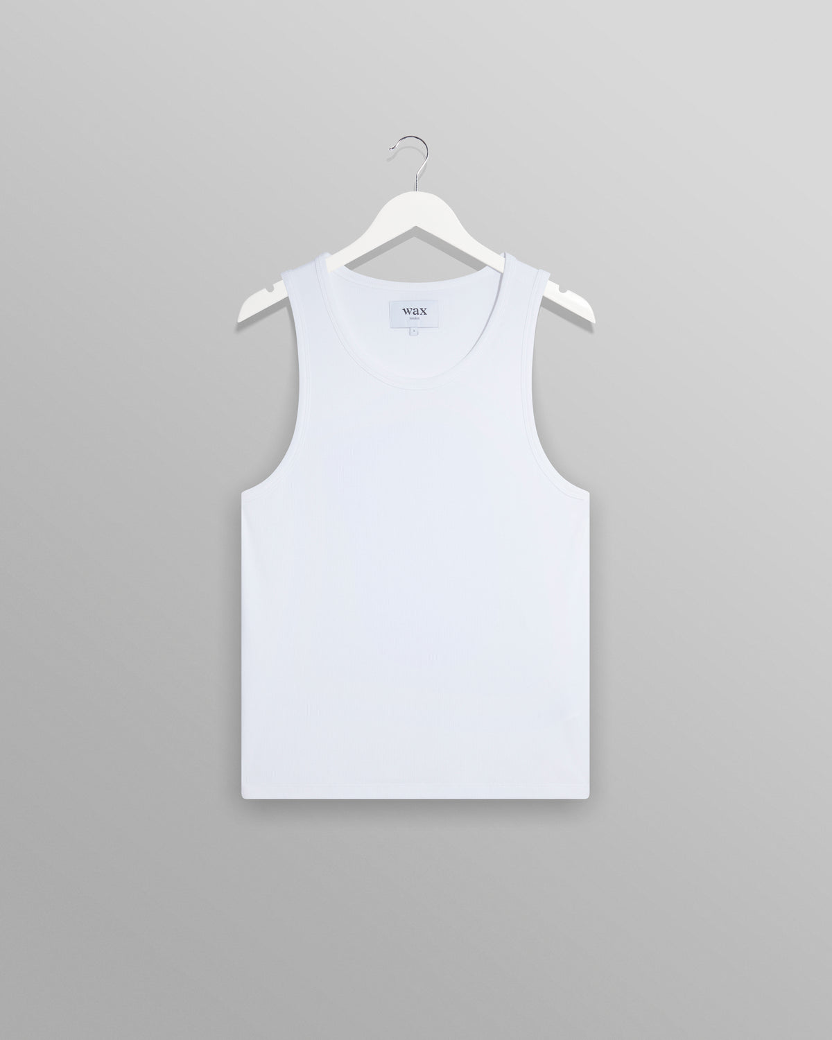 Montague Rib Knit Tank White