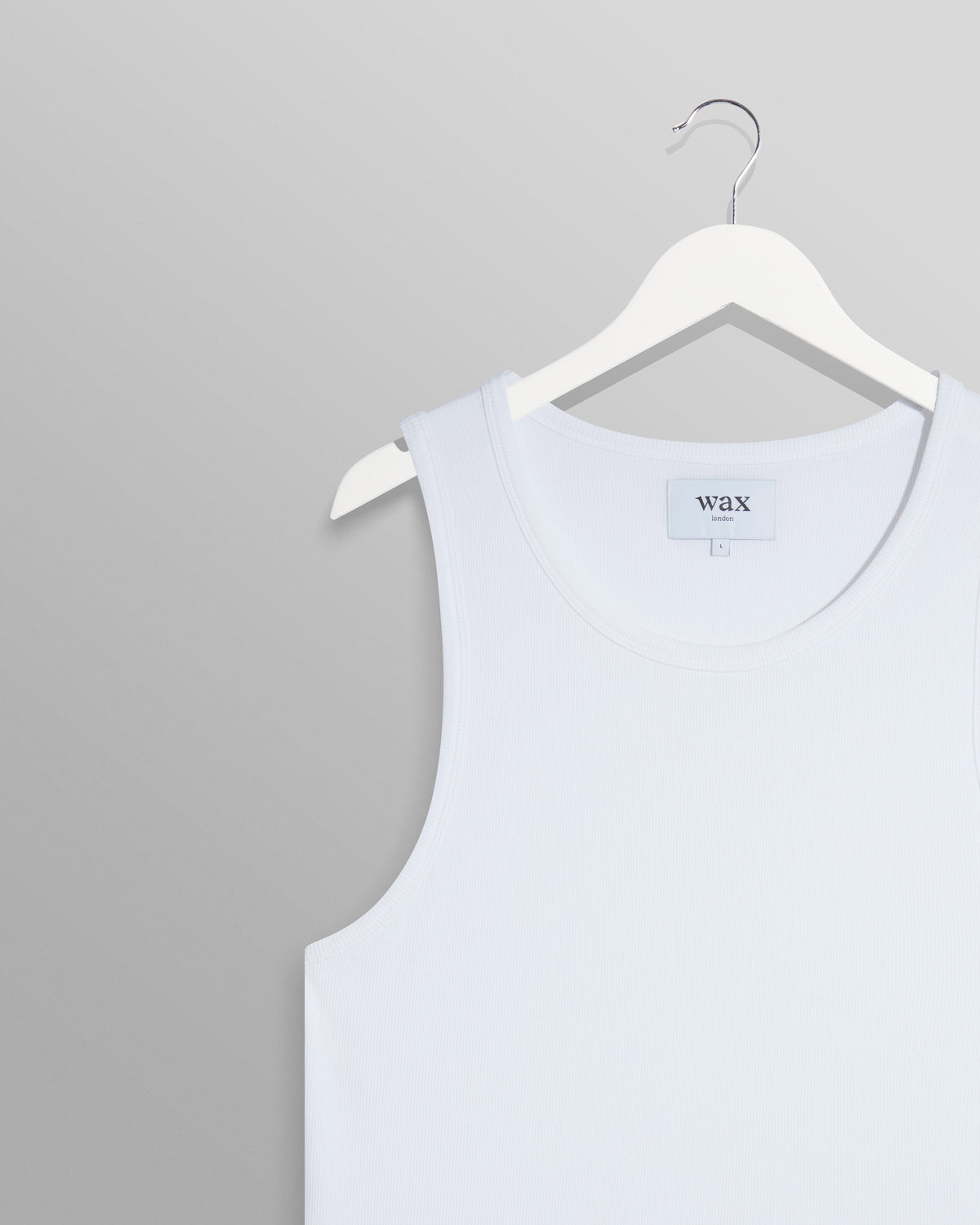 Montague Rib Knit Tank White