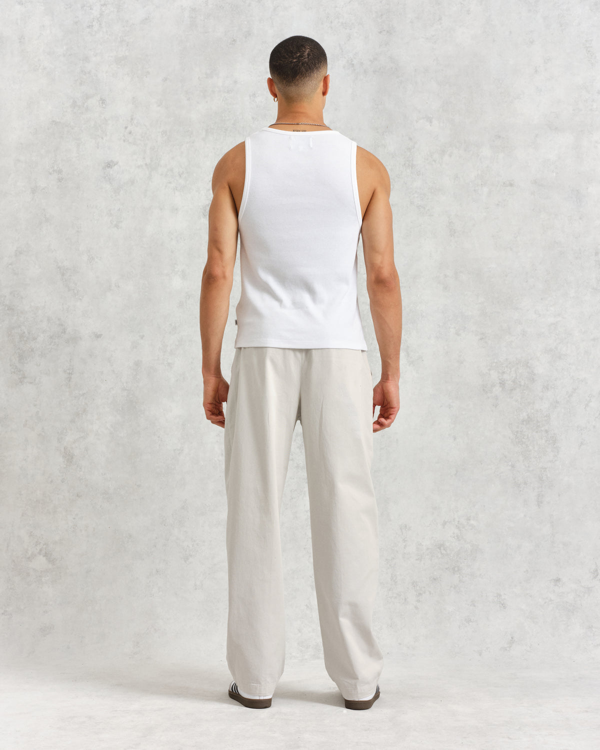 Montague Rib Knit Tank White