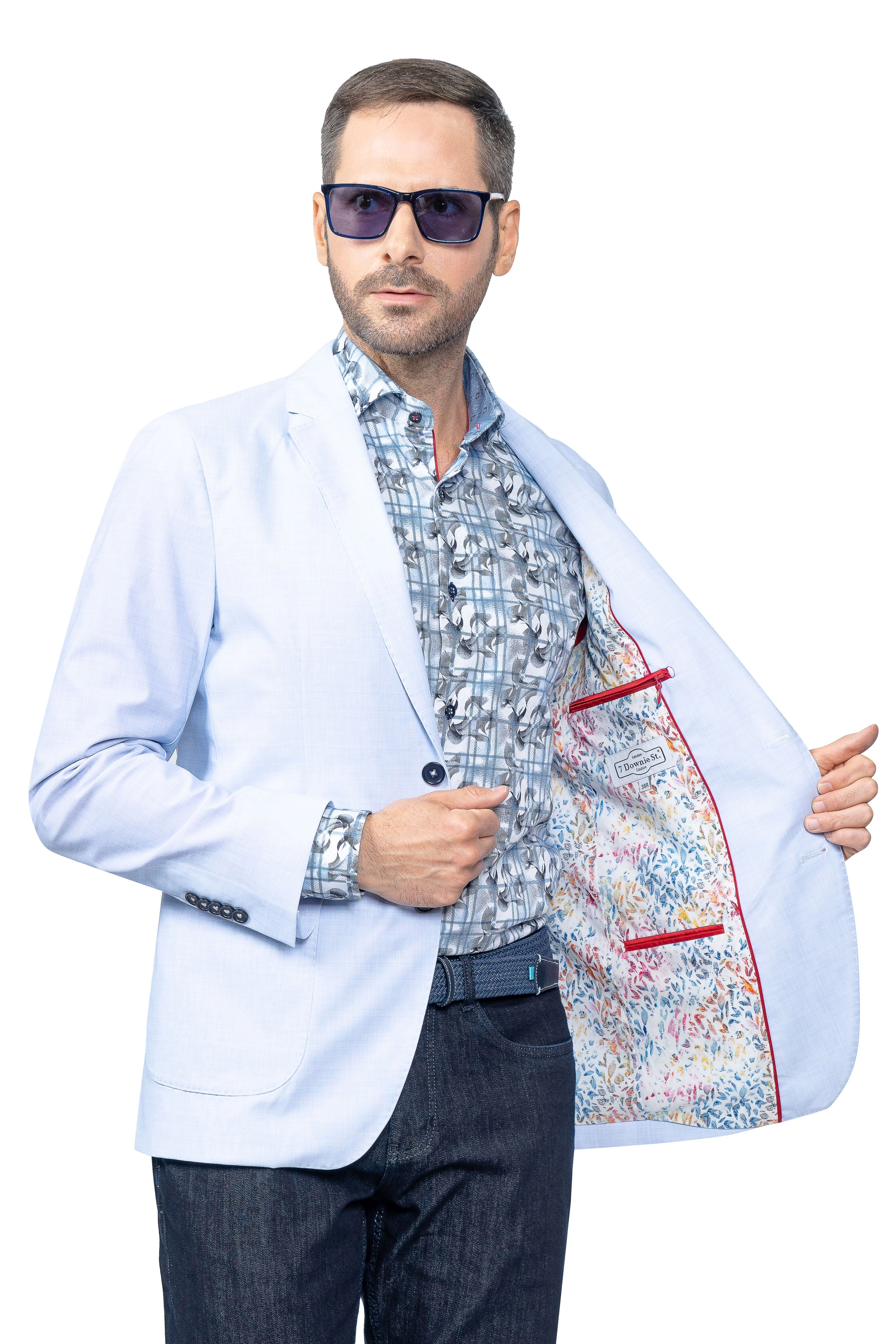 Miami Tech Stretch Blazer Light Blue