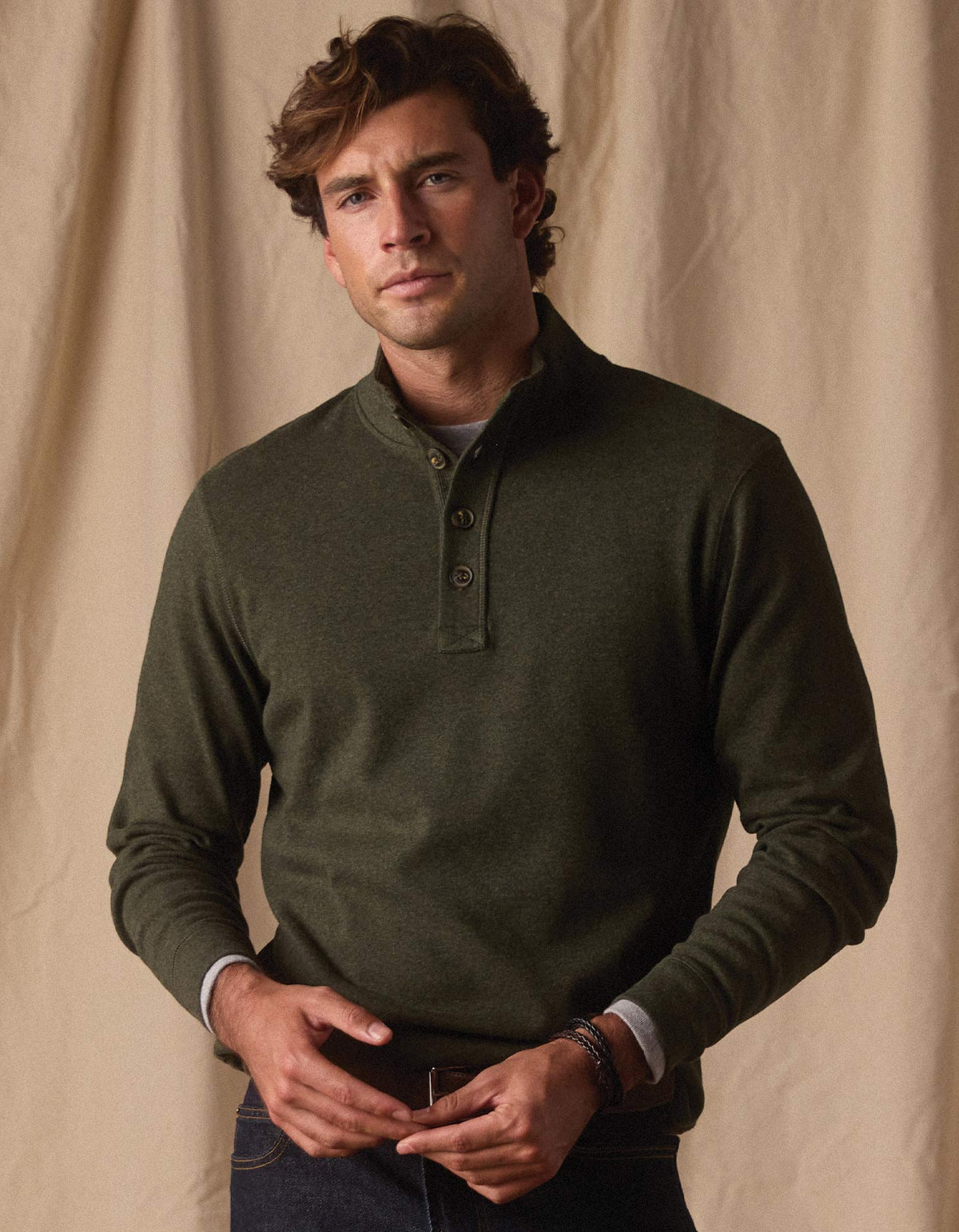 Puremeso Everyday Henley Olive