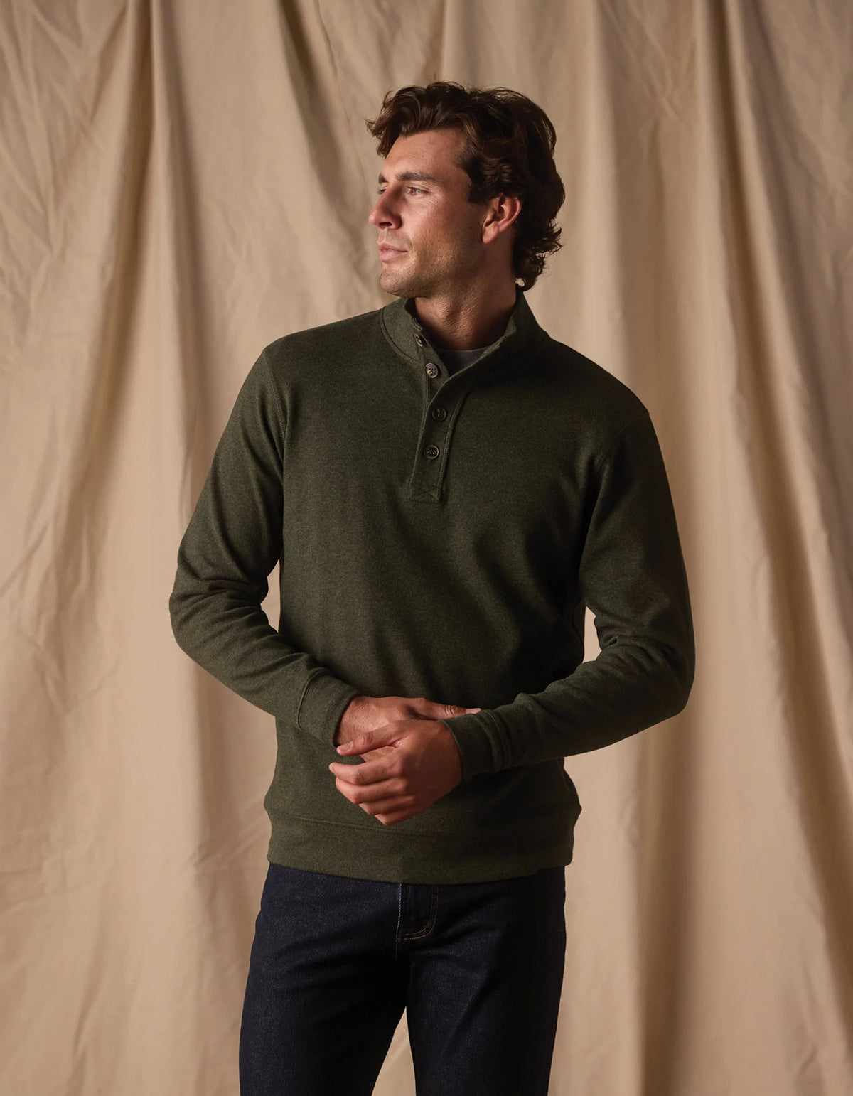 Puremeso Everyday Henley Olive