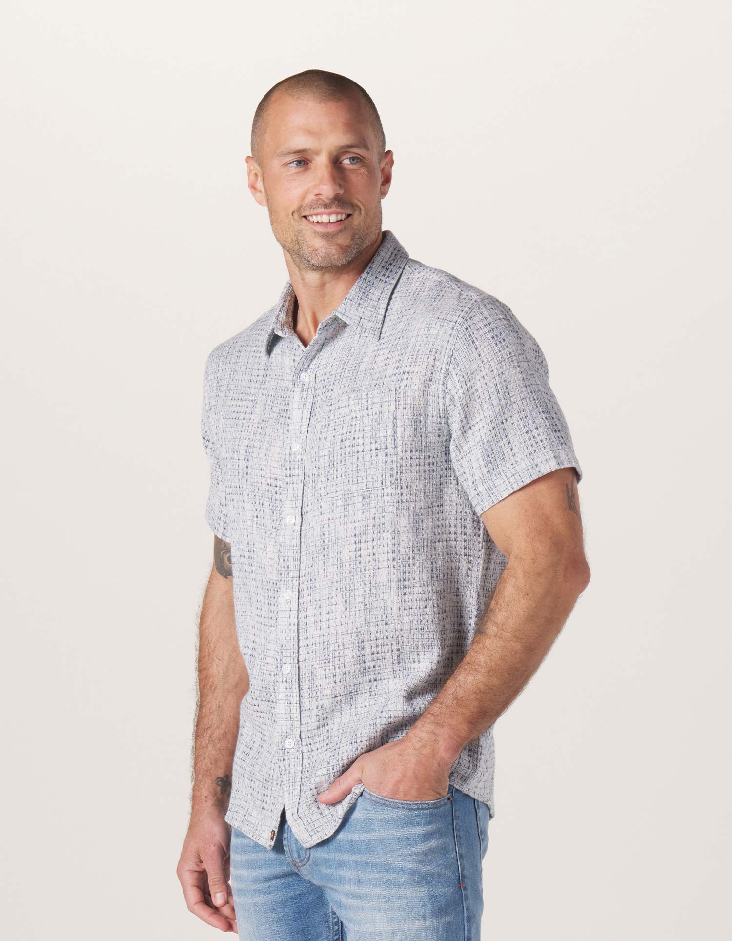 Freshwater Short Sleeve Button Up Shirt