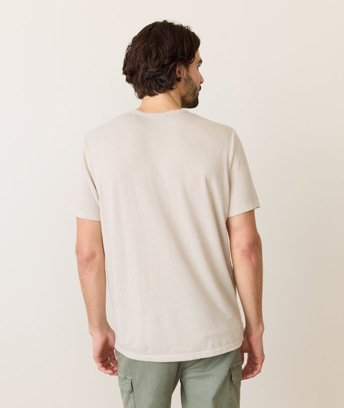 Signature Jacquard Crew Tee Natural