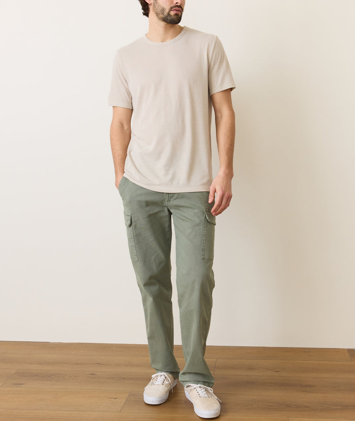 Signature Jacquard Crew Tee Natural