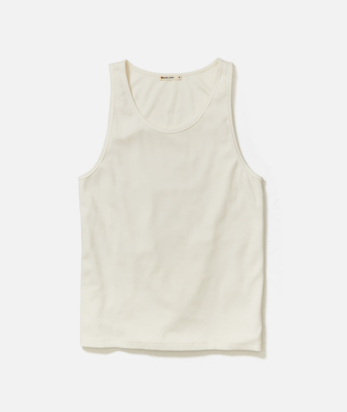 Carter Rib Tank White