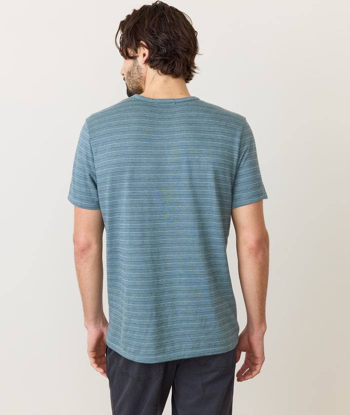Signature Jacquard Crew Tee Blue Spruce Multi