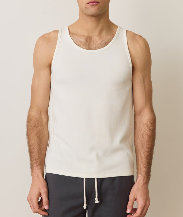 Carter Rib Tank White