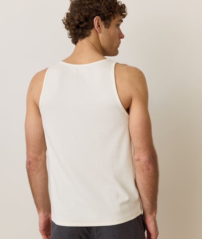 Carter Rib Tank White