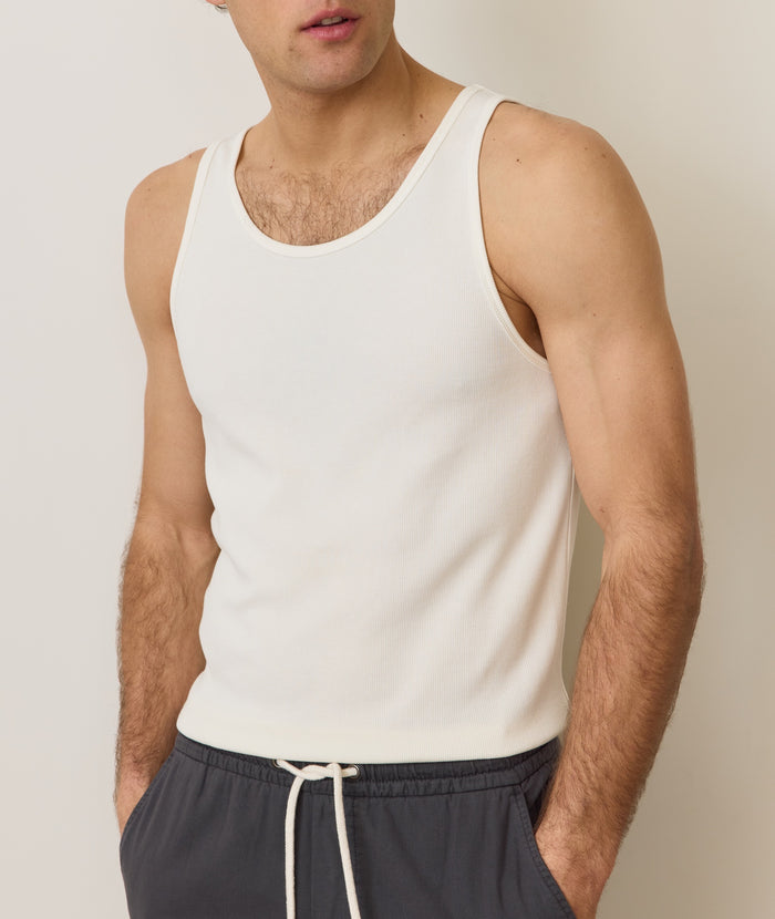 Carter Rib Tank White