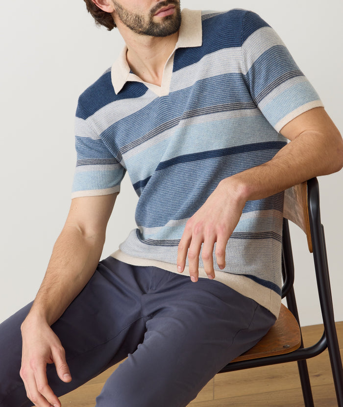 Liam Sweater Polo Blue Multi