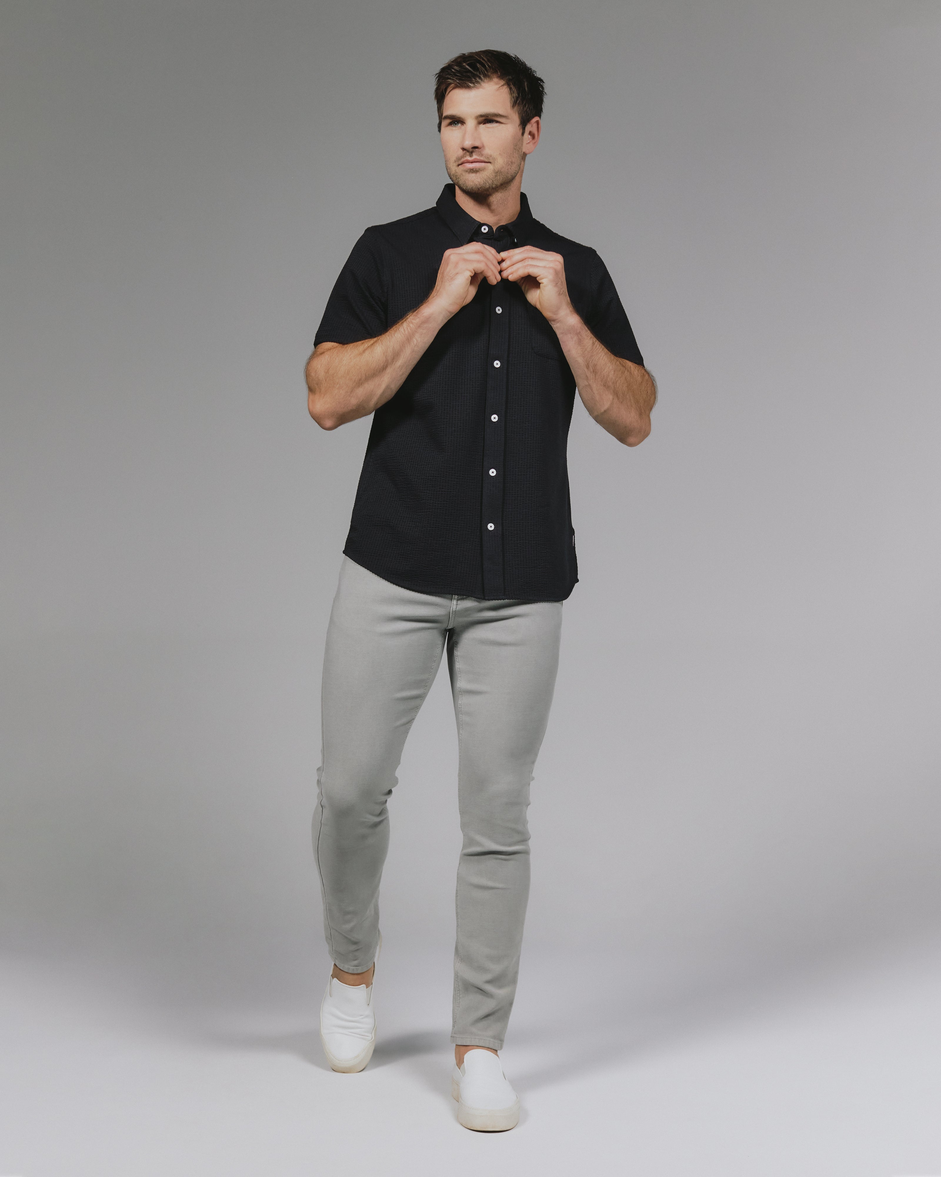 Bennet Seersucker Shirt Black