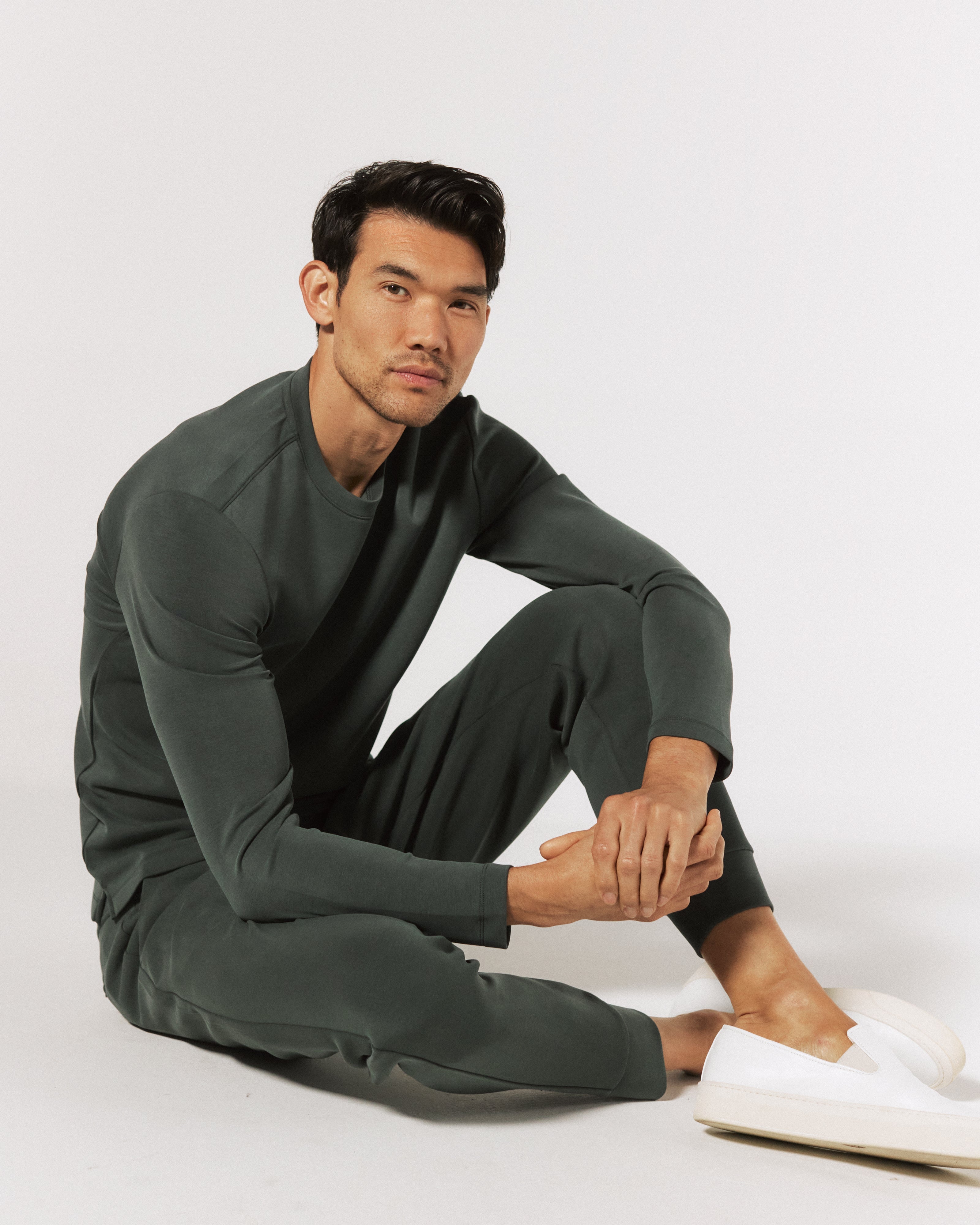 Rev Long Sleeve Modal Tee Basil