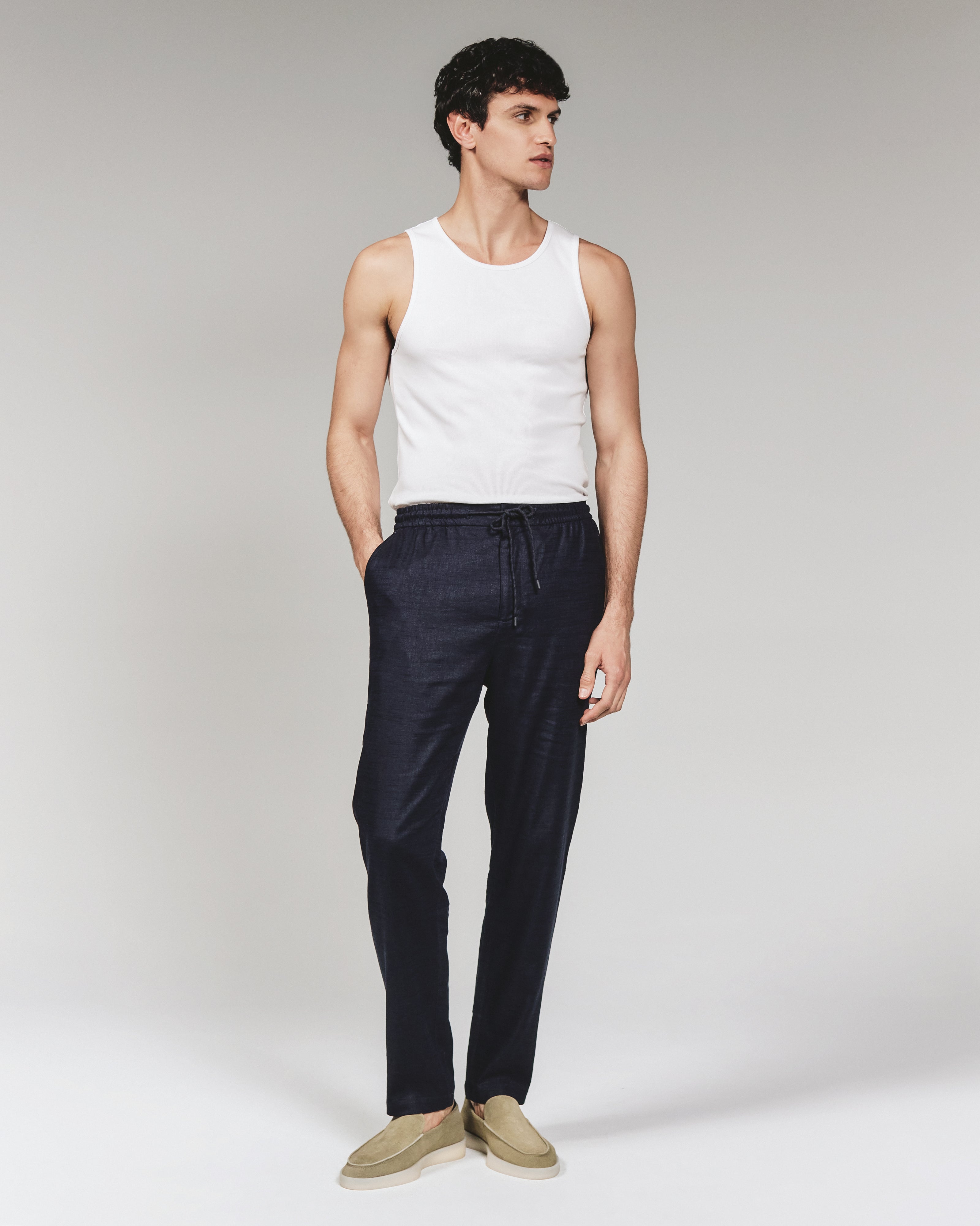 Modal Ribbed Tank White