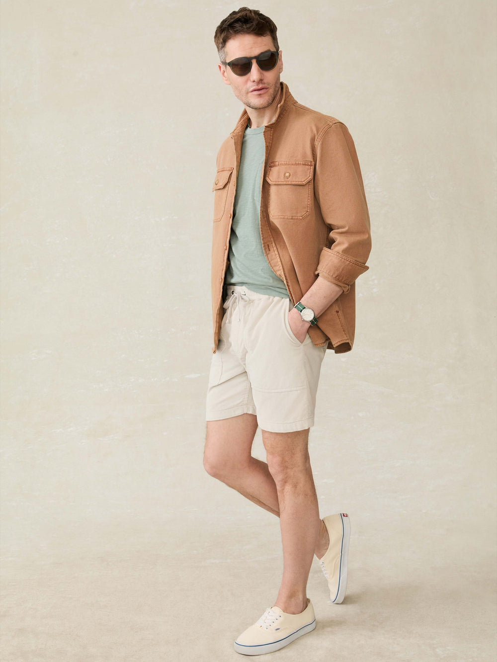 Essential Corduroy Short Plaza Stone
