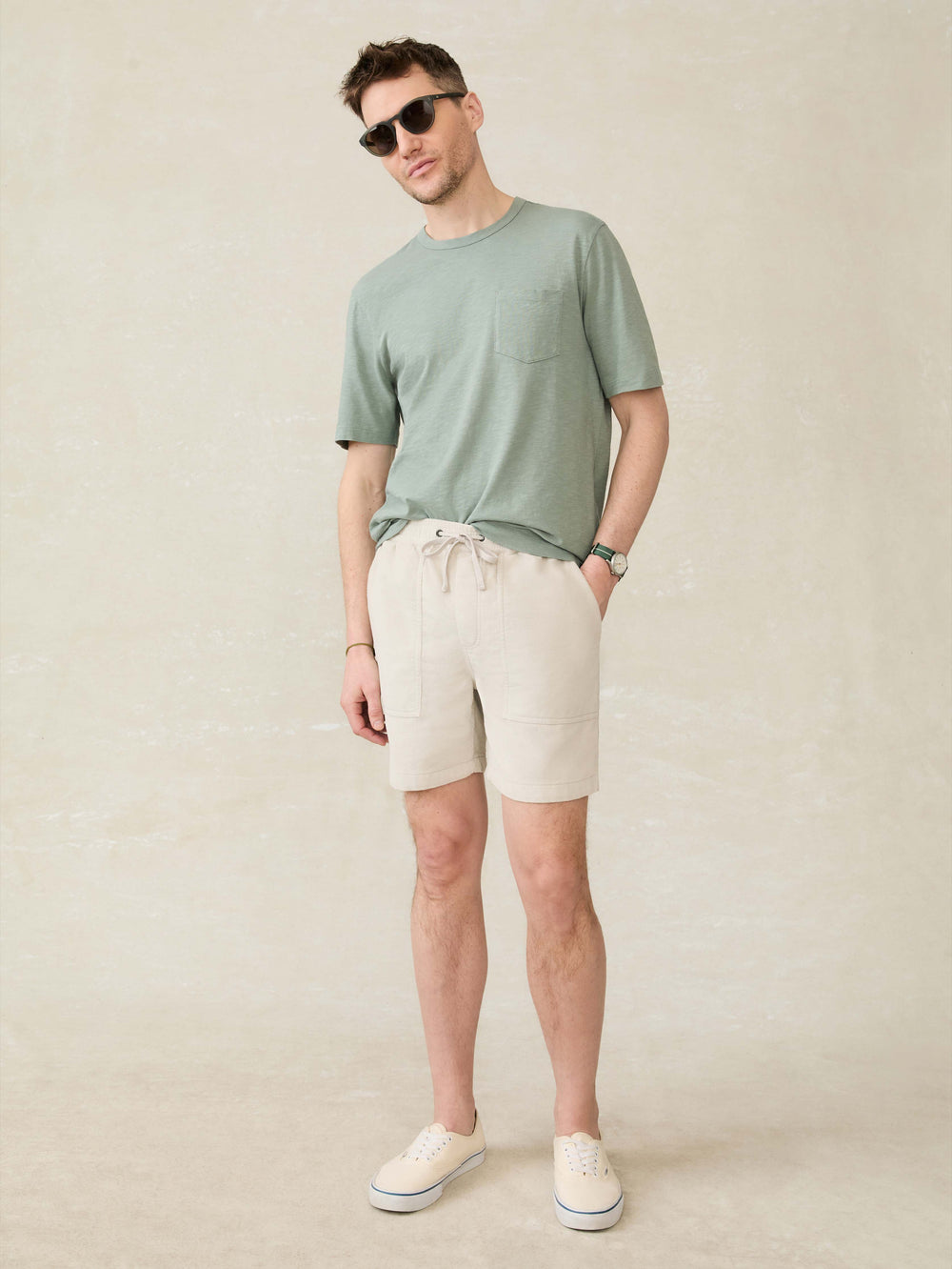 Essential Corduroy Short Plaza Stone