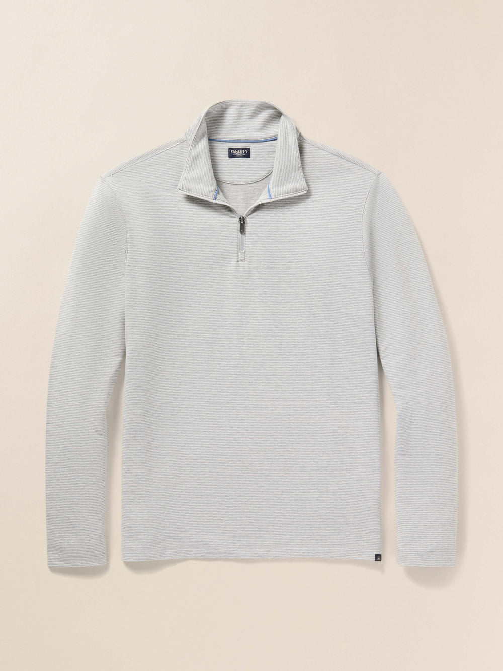 Striped Movement Quarter Zip Grey Cove Stripe