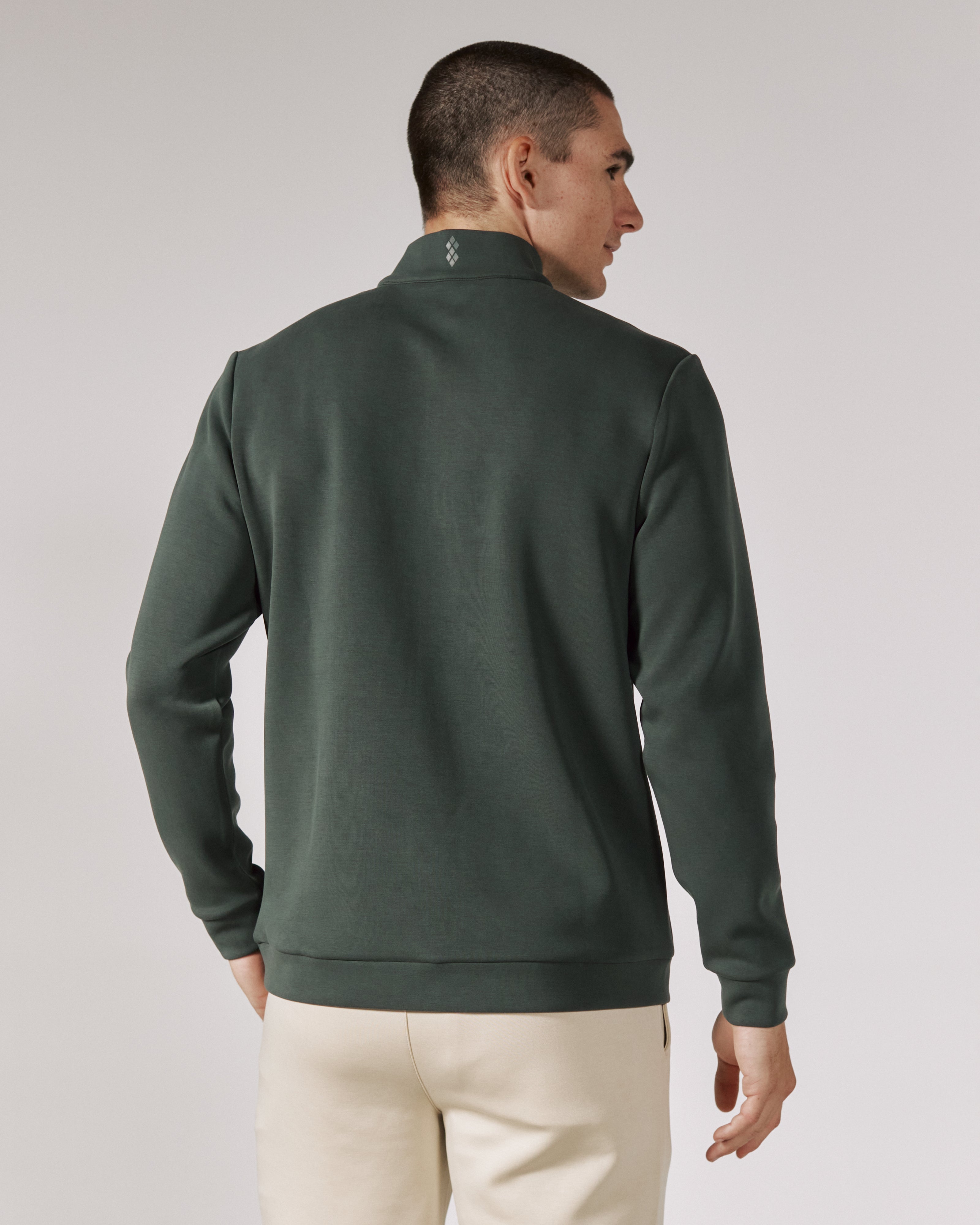 Rev 1/4 Zip Modal Sweater Basil