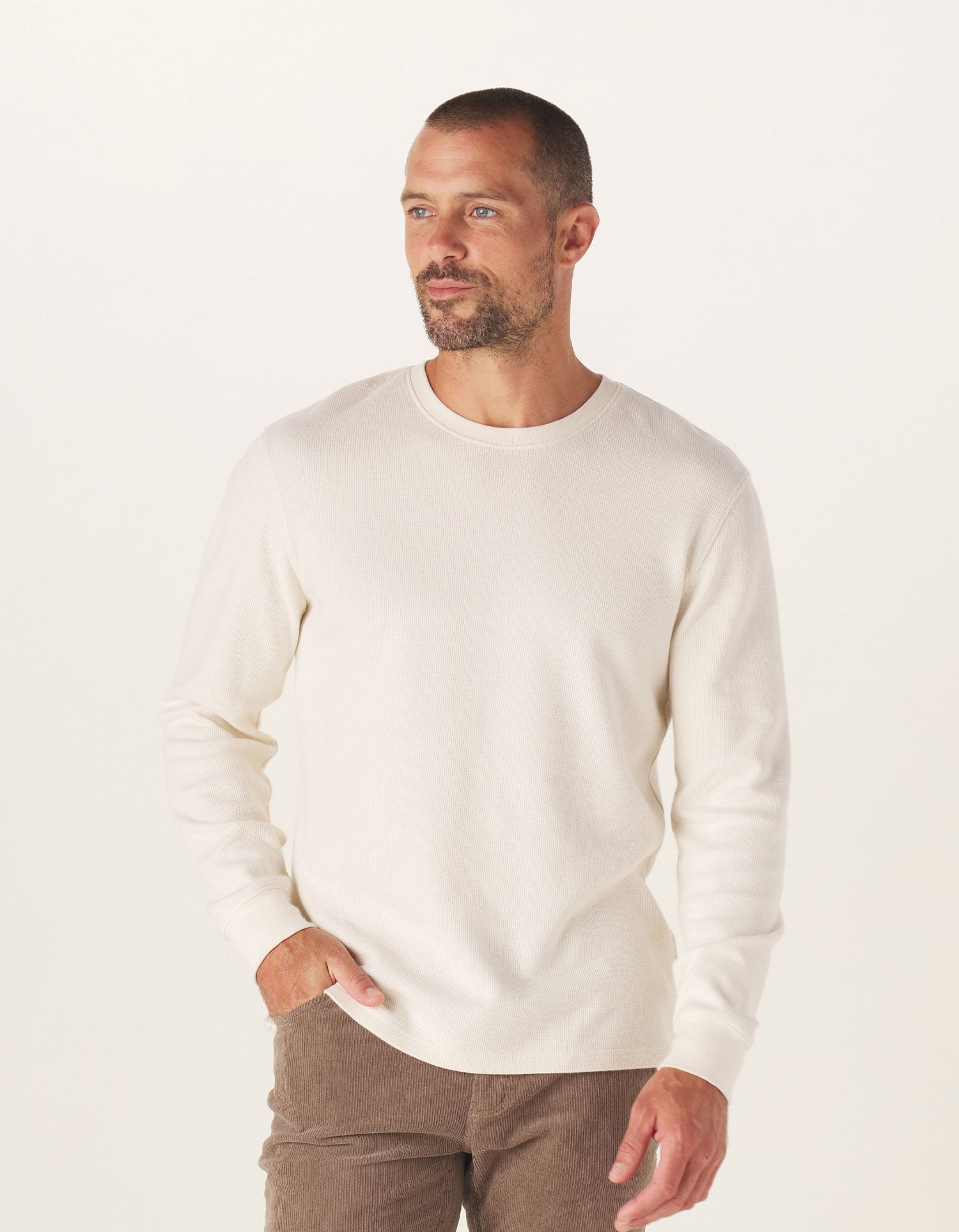 Vintage Thermal Crew Ivory