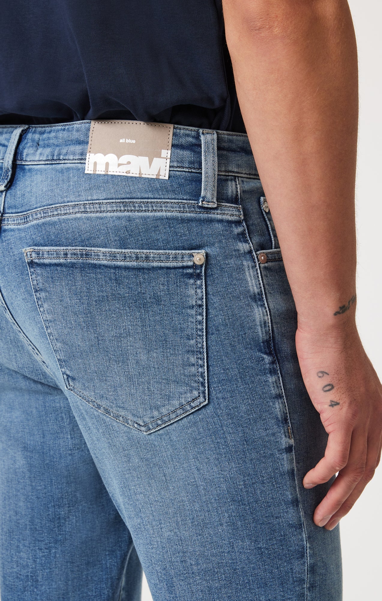 Steve Athletic Fit Jeans Mid Brushed Classic Blue