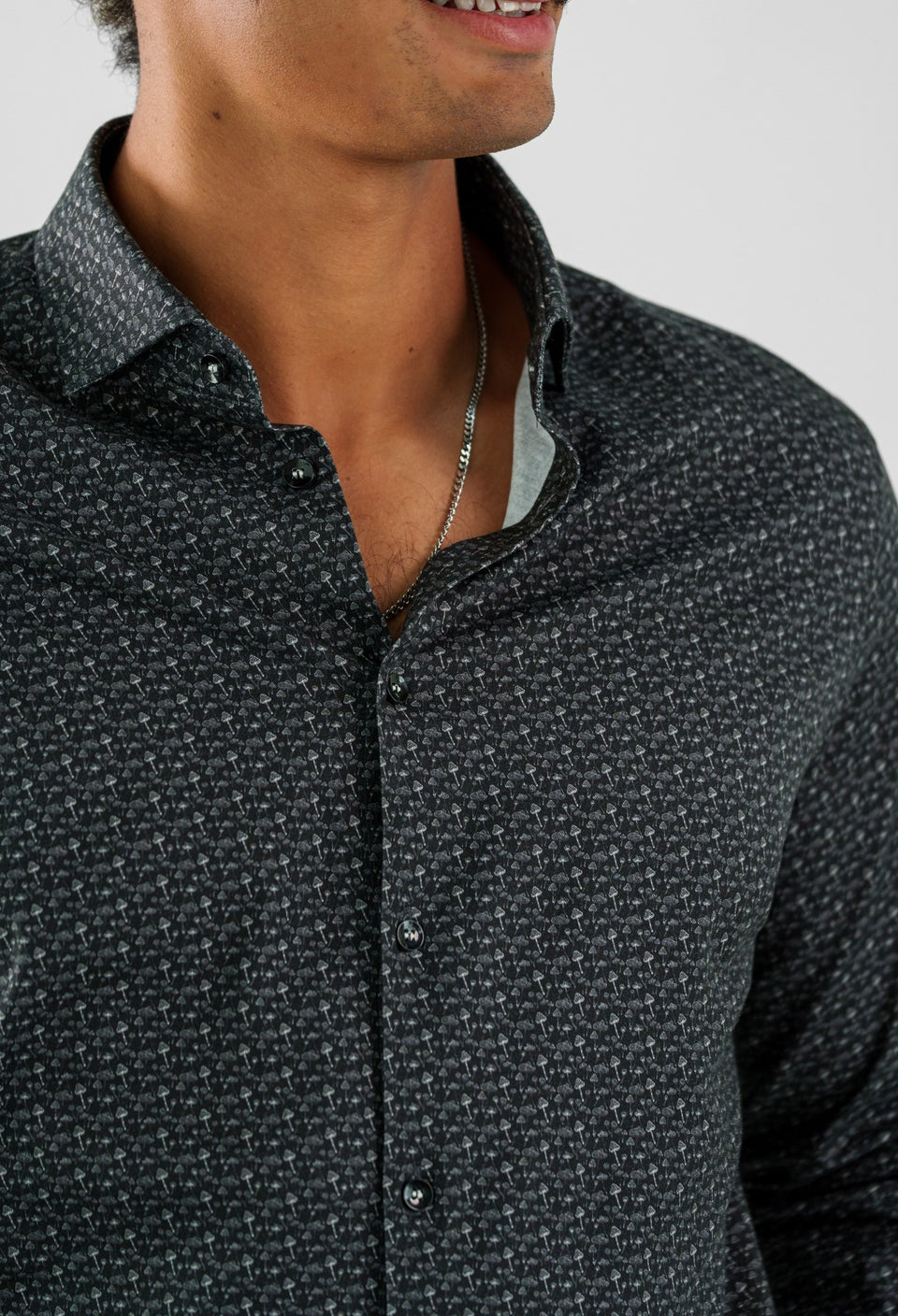 Cotton Tencel Mushrooms Shirt