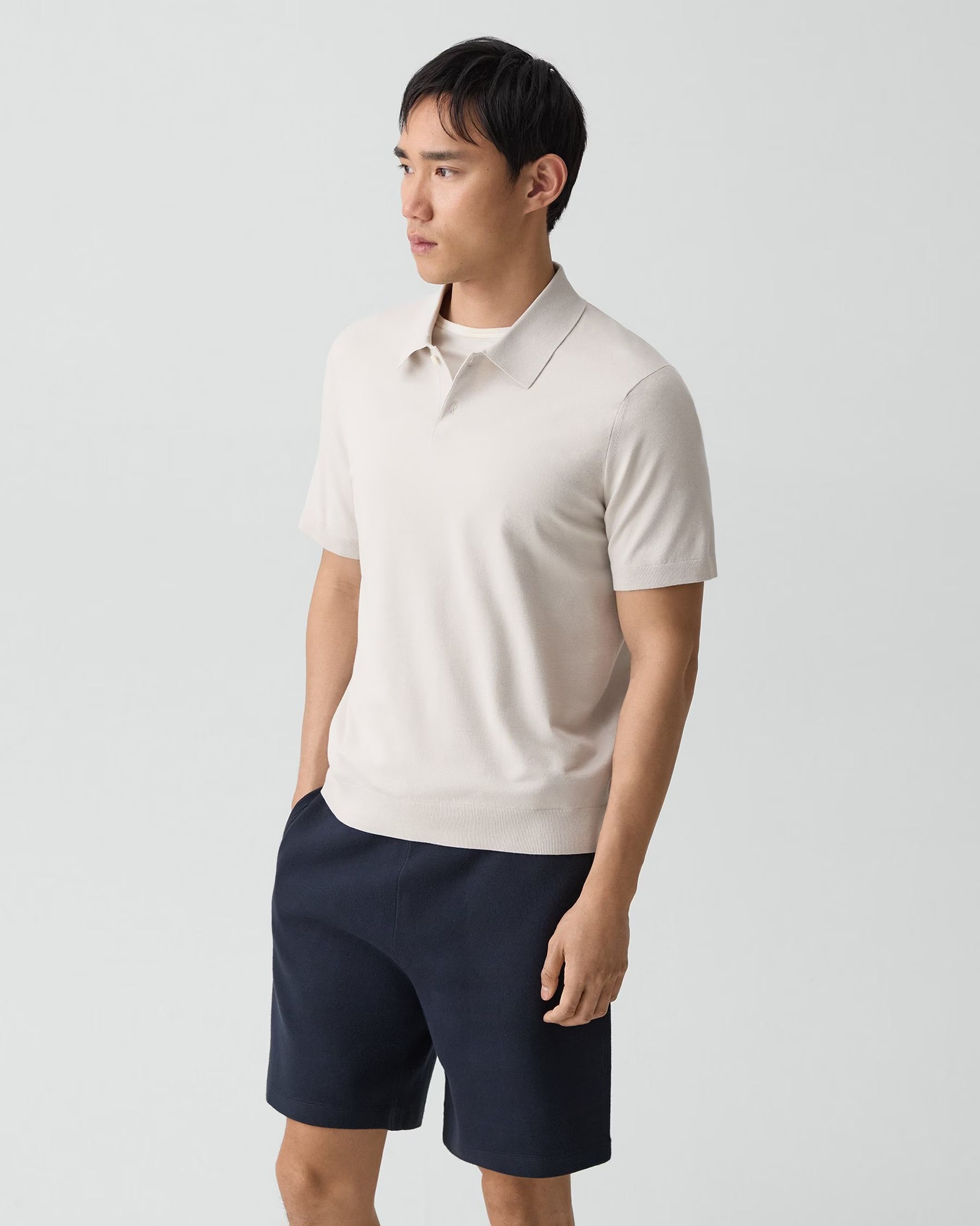 Soris Polo in Light Bilen Silver Cloud