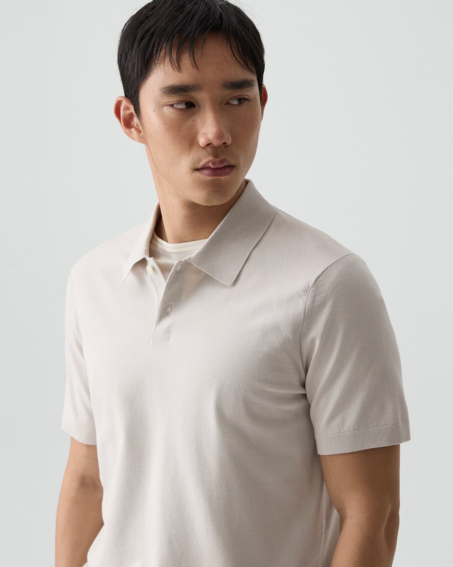 Soris Polo in Light Bilen Silver Cloud