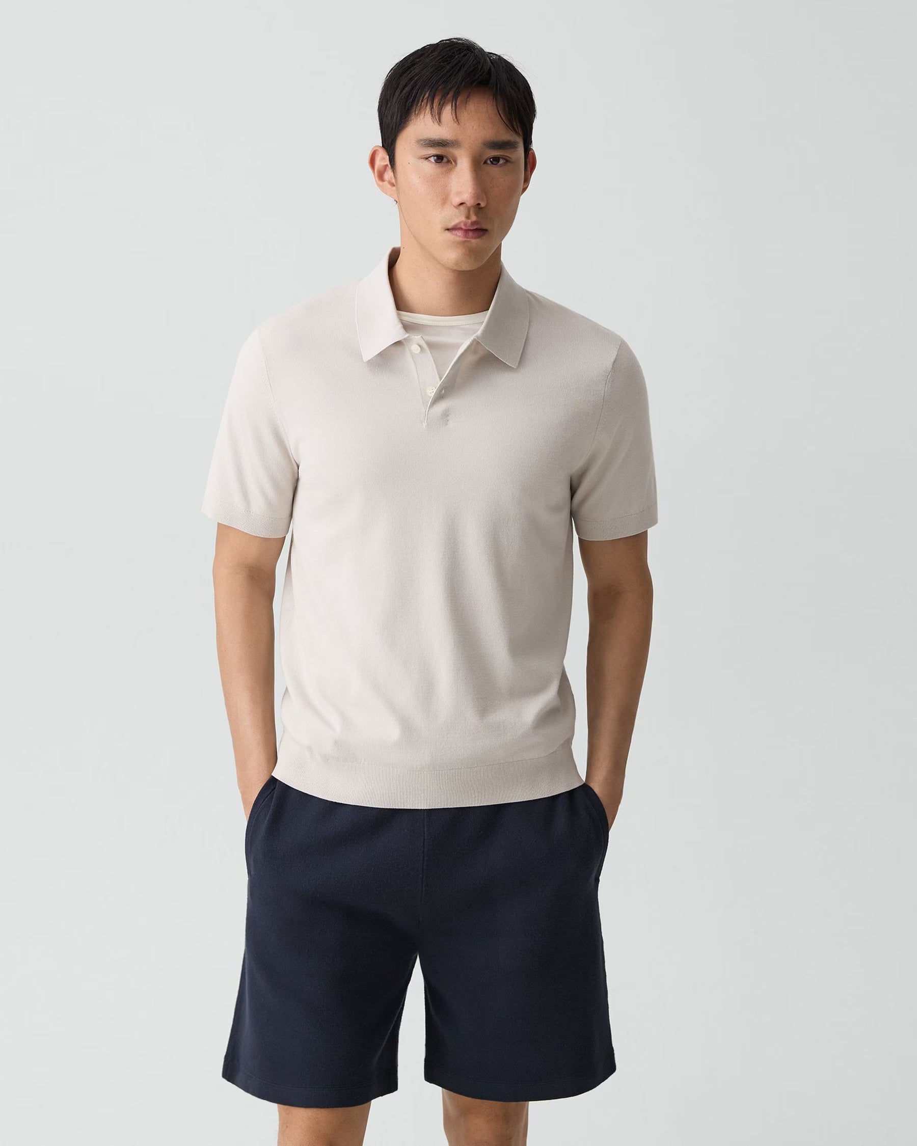 Soris Polo in Light Bilen Silver Cloud