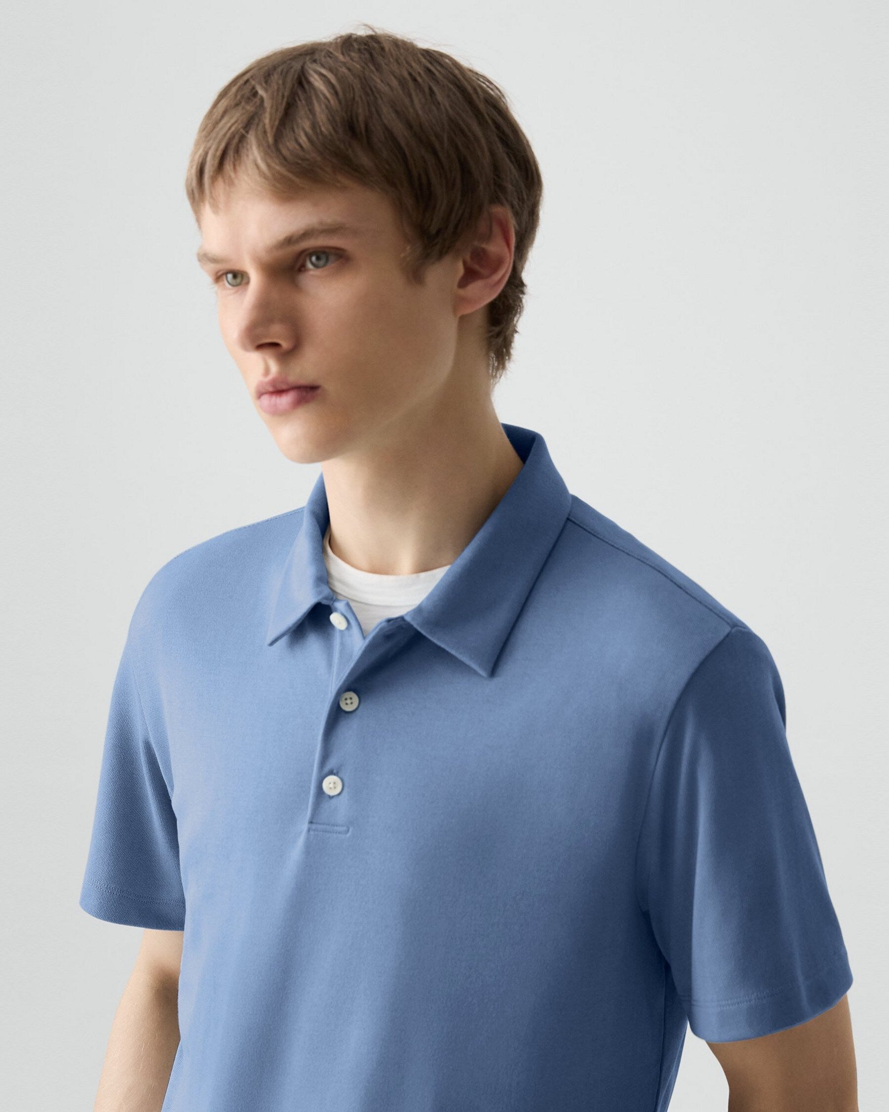 Bron Polo Shirt in Anemone Modal Jersey Bering