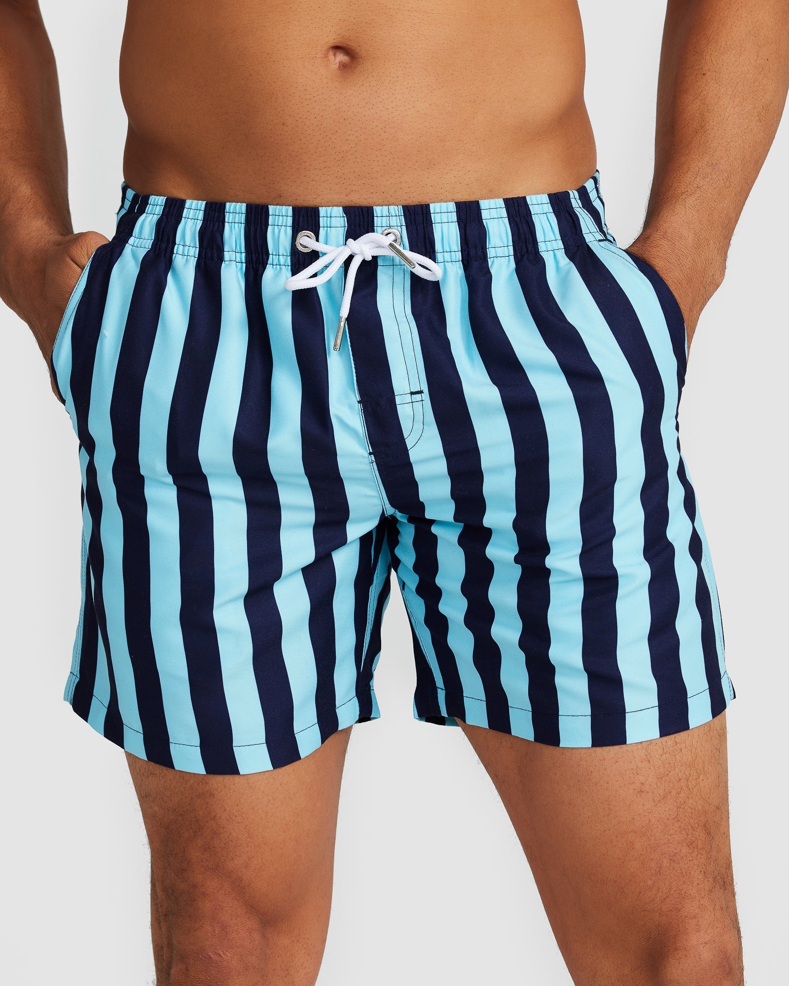 Ischia Swim Short Navy/Blue Wide Stripe