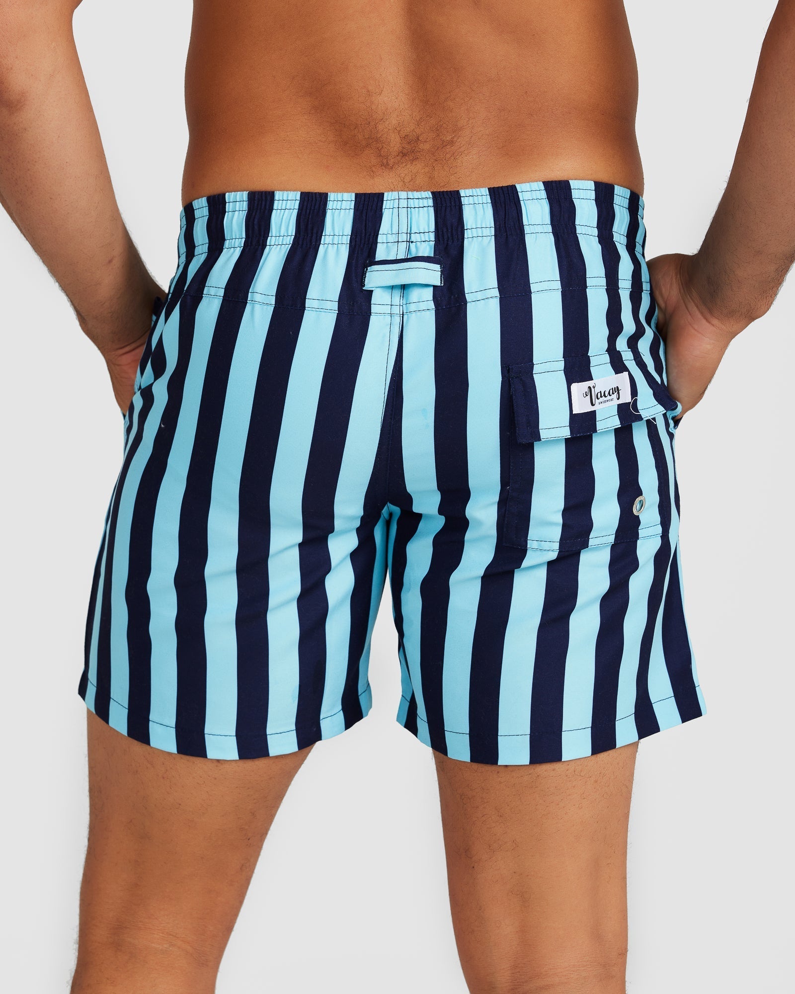 Ischia Swim Short Navy/Blue Wide Stripe