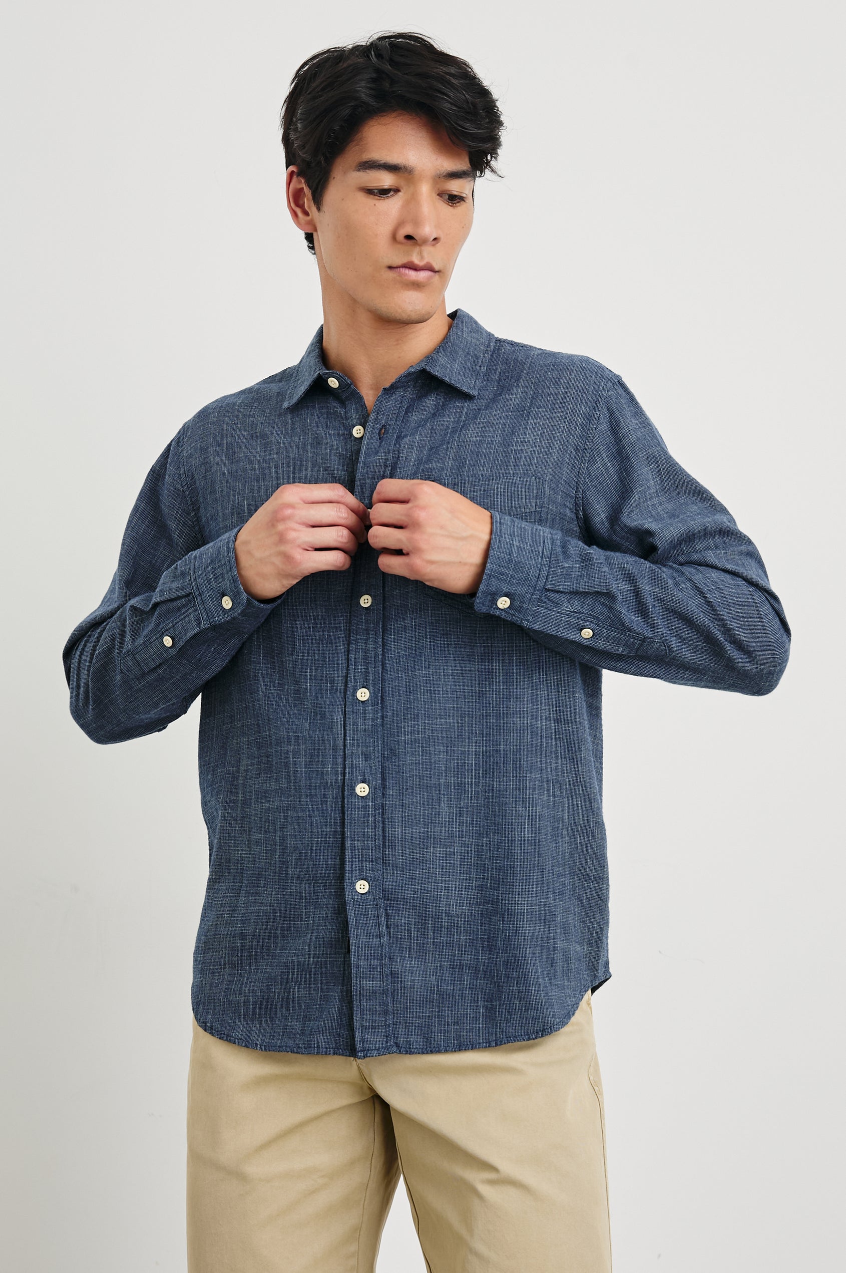 Wyatt Shirt Navy Etch