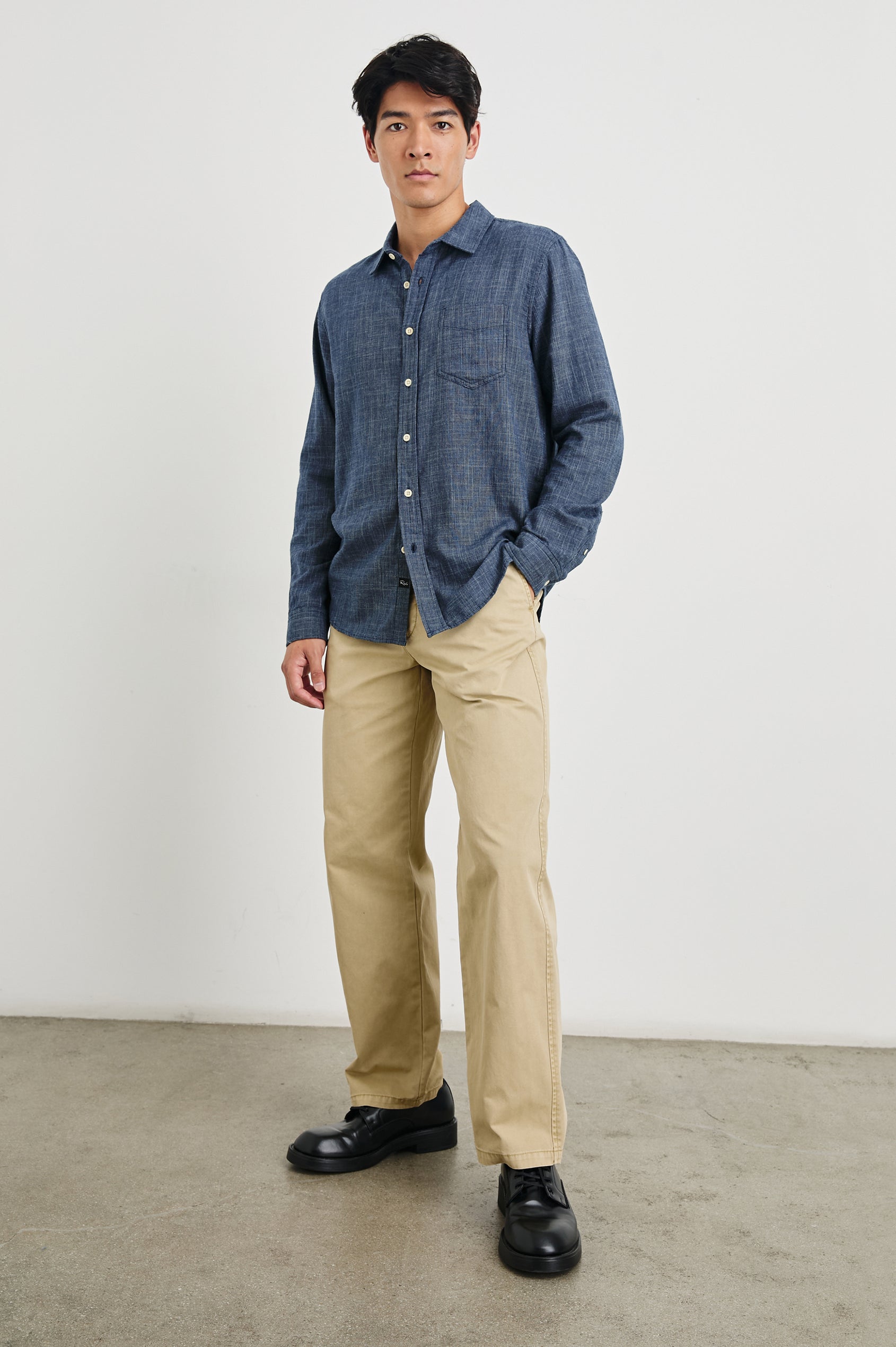 Wyatt Shirt Navy Etch