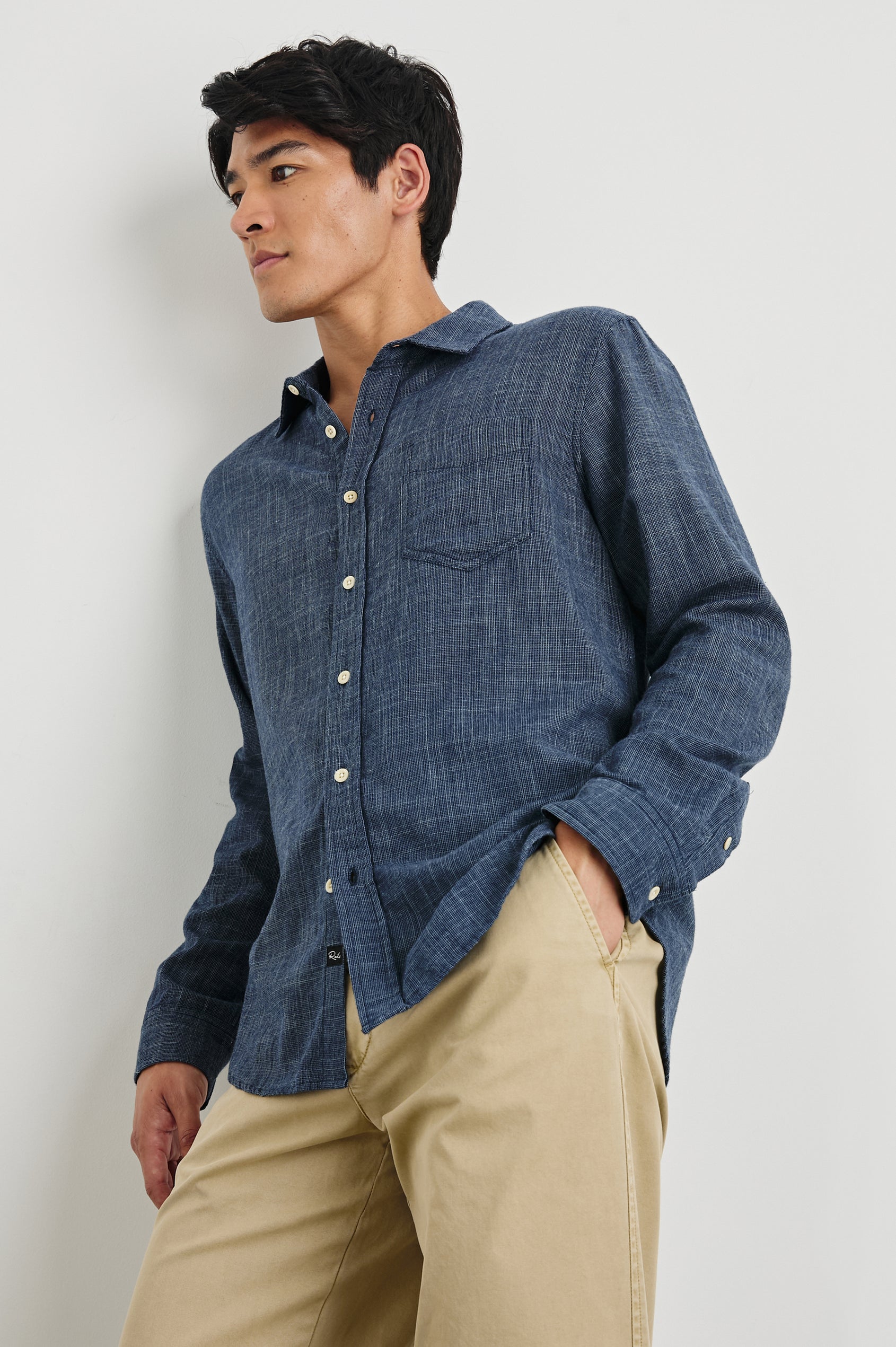 Wyatt Shirt Navy Etch