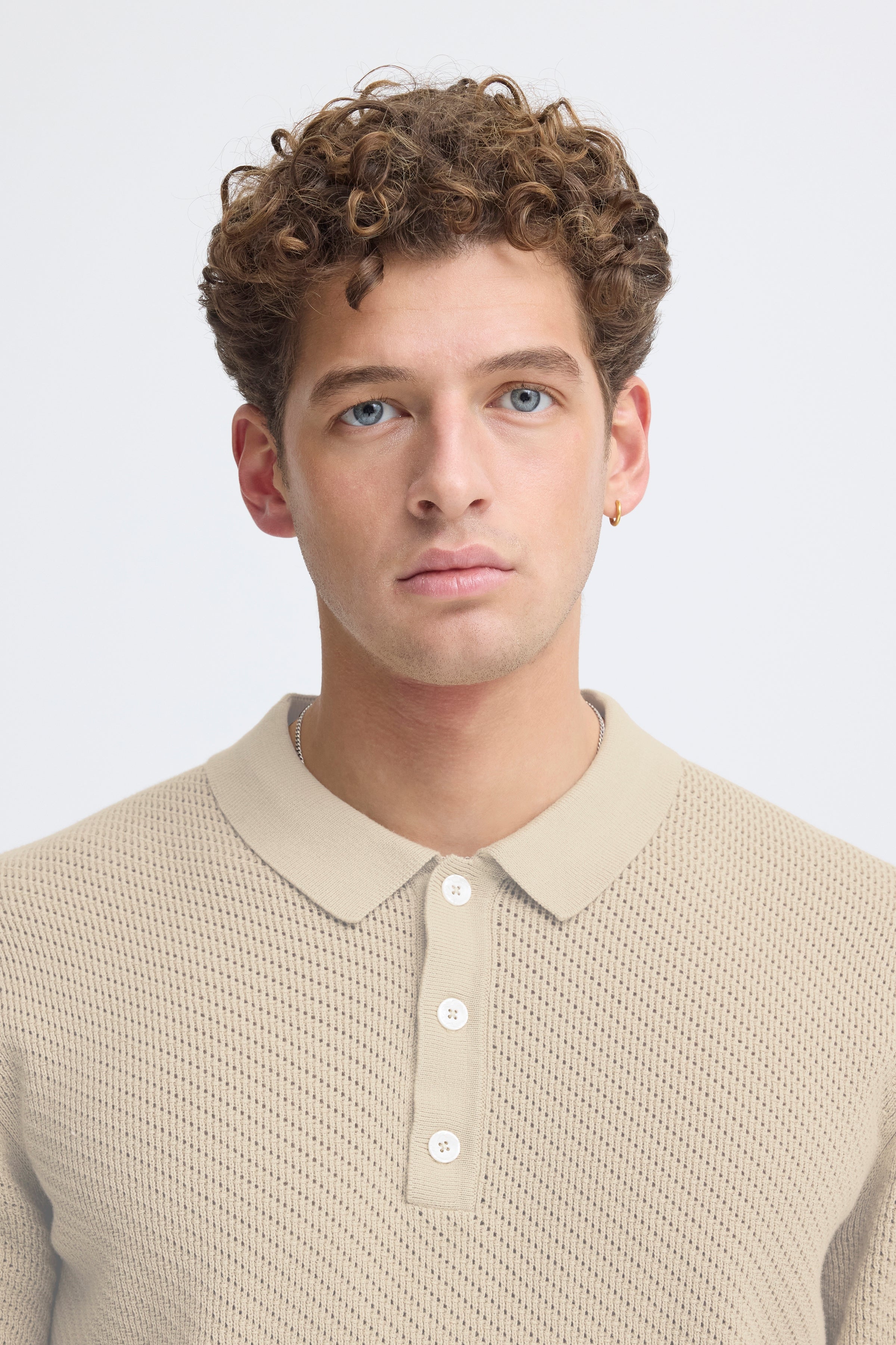 Isaksson Knit Polo Island Fossil