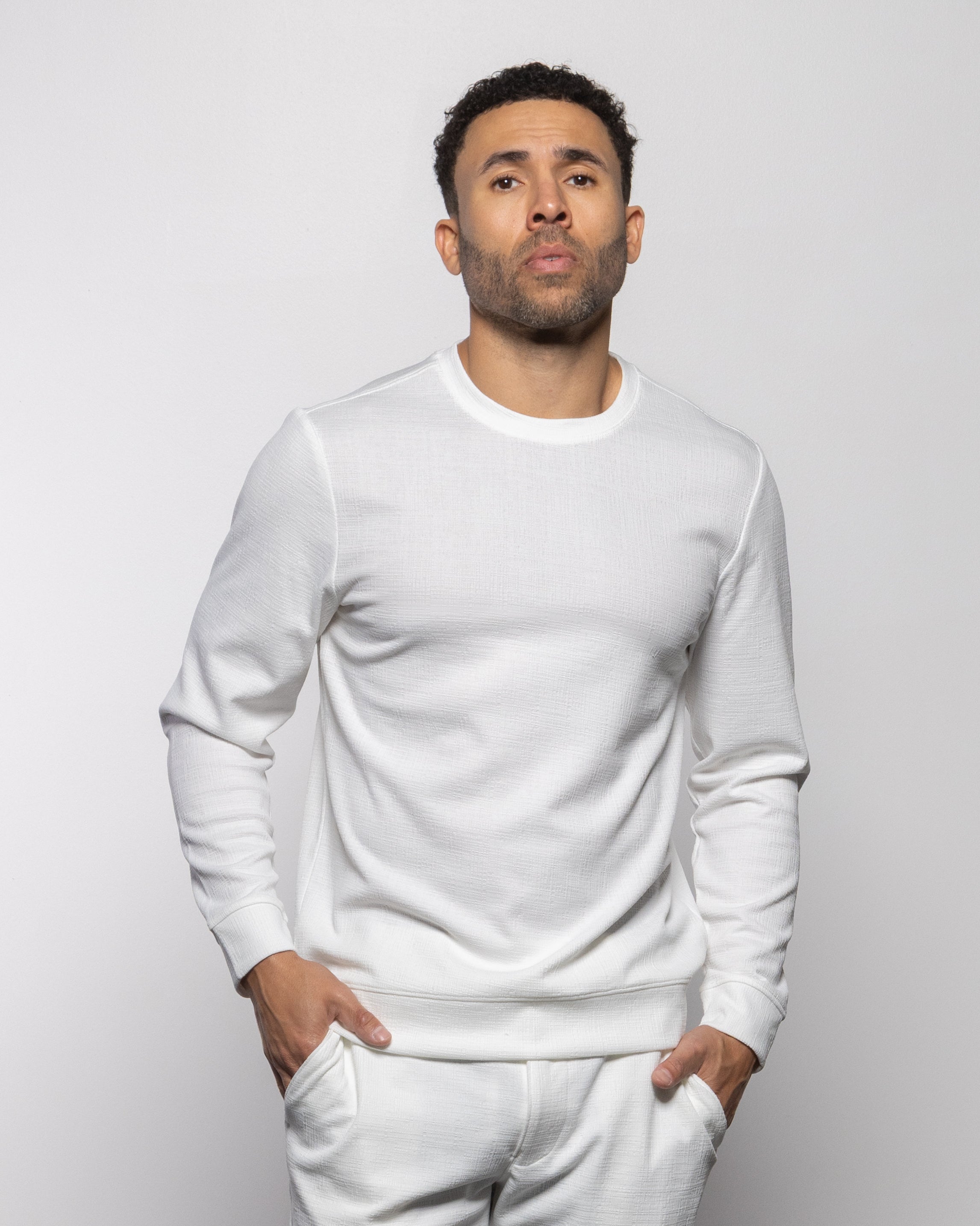 Milan Long Sleeve Crew Summer White