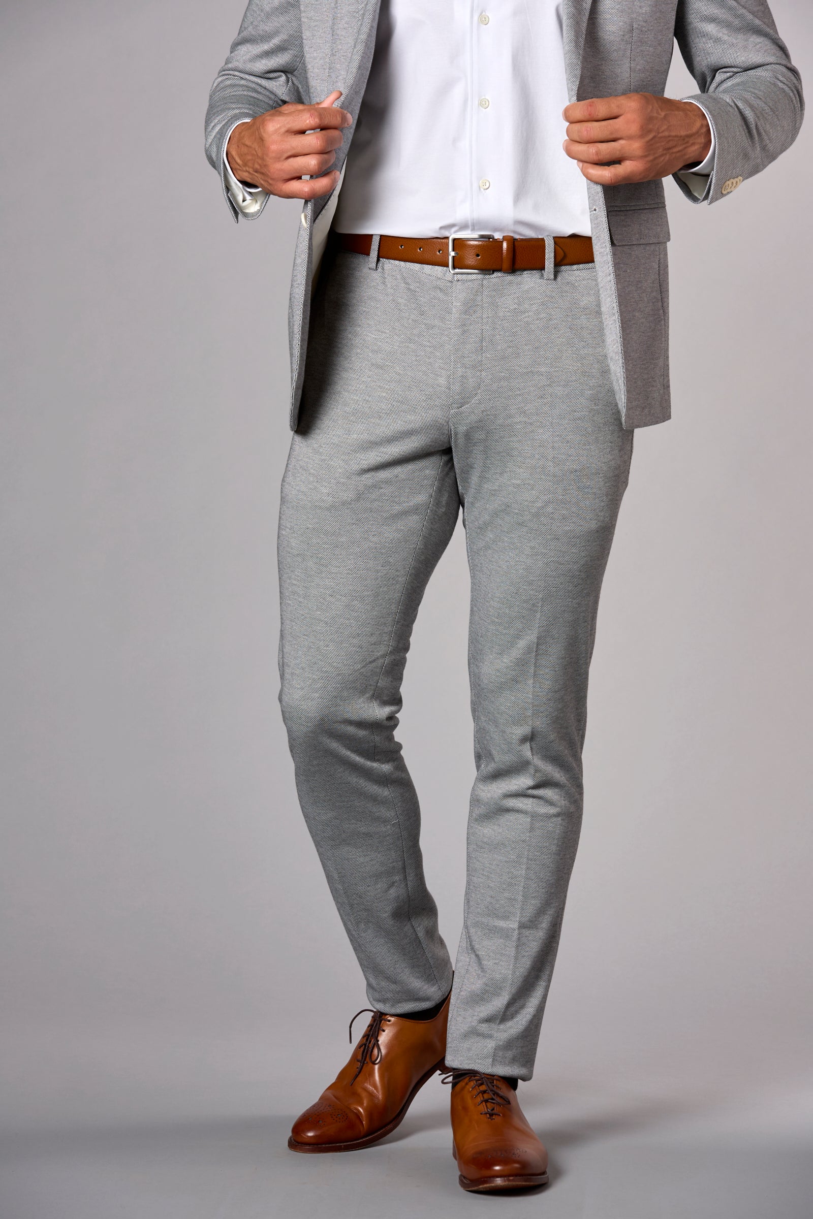 Stretch Knit Slim Pant Anthracite