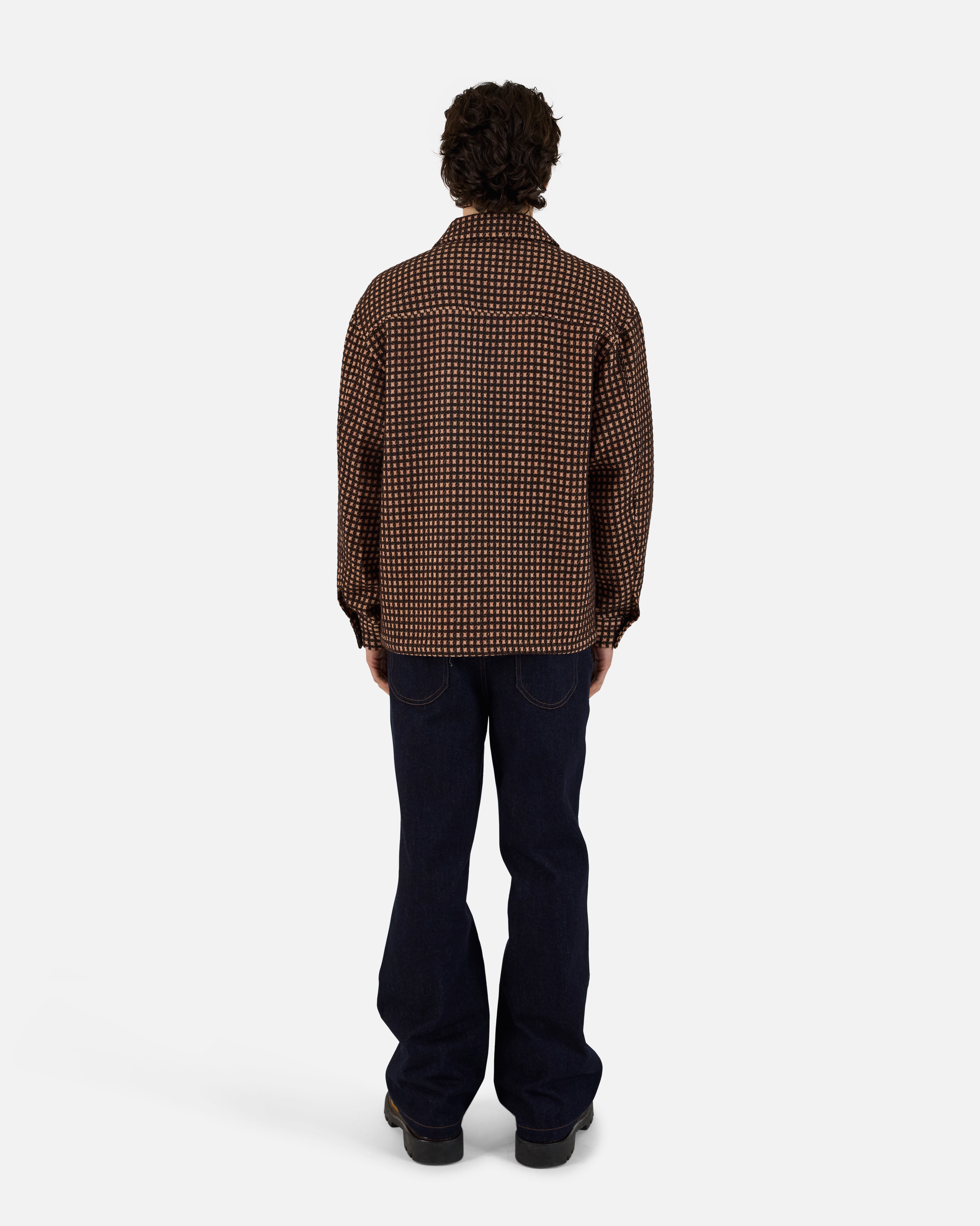 Wool Check Overshirt Golden Straw